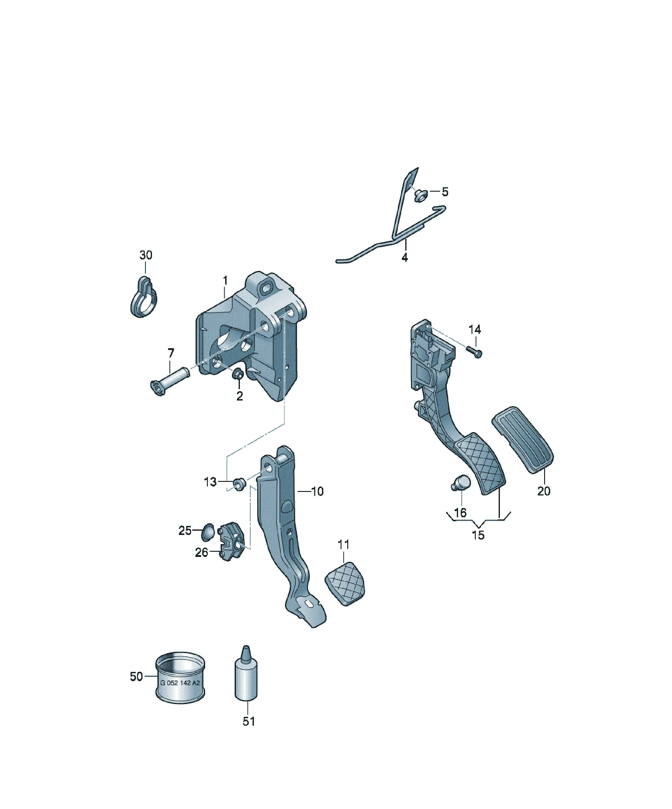 Pedal cluster diagram