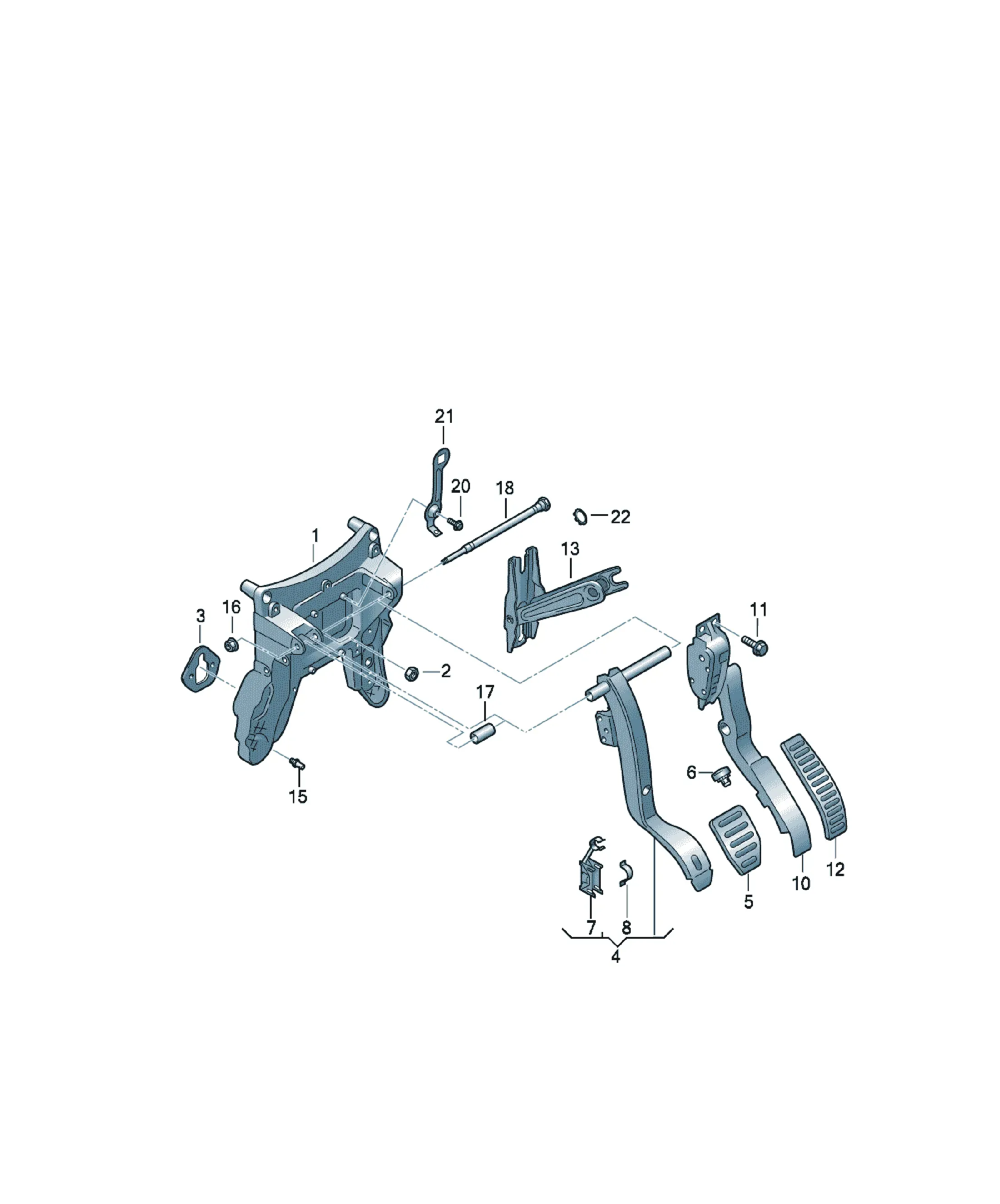 Pedal cluster diagram