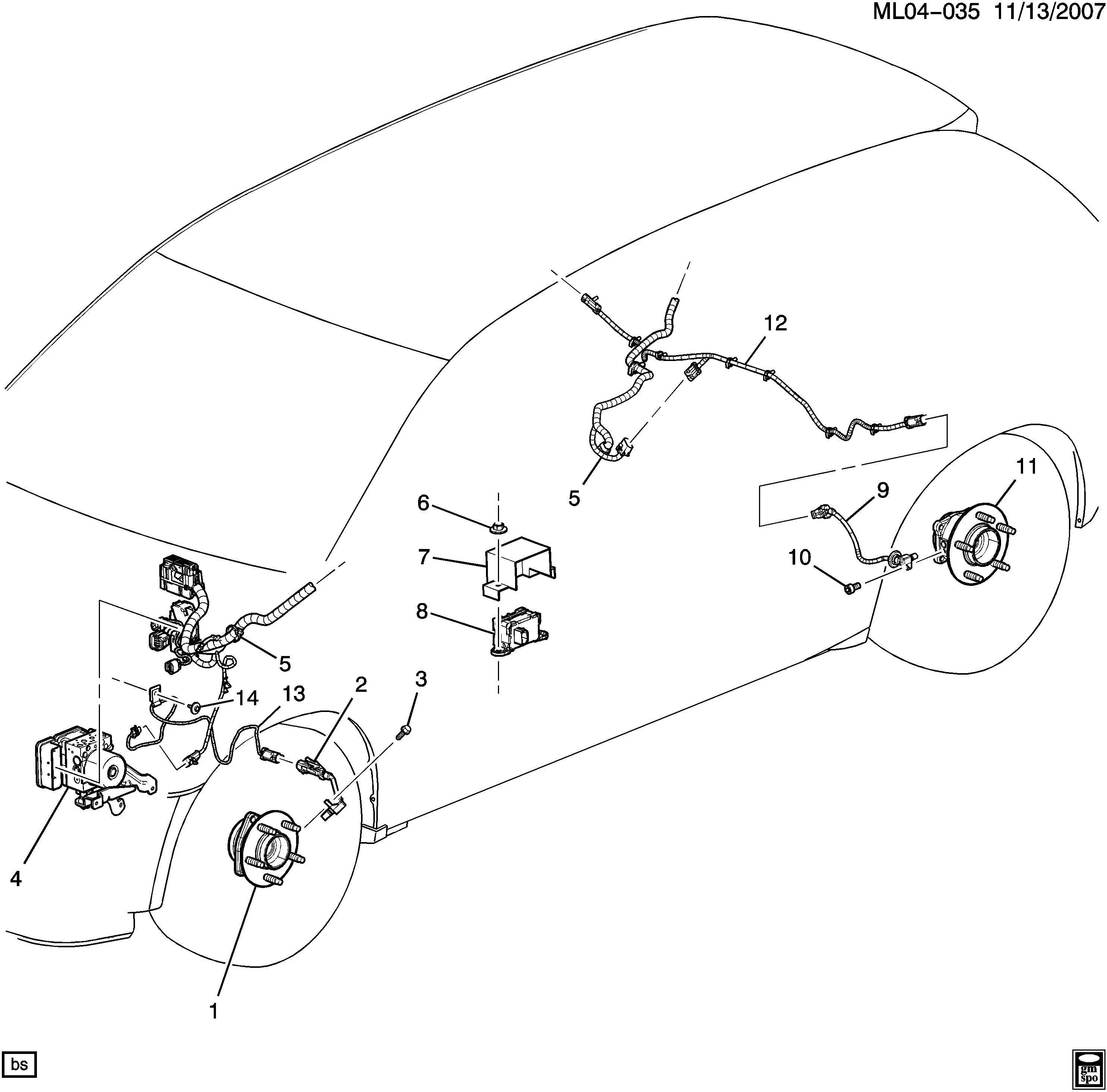 Brake electrical system diagram