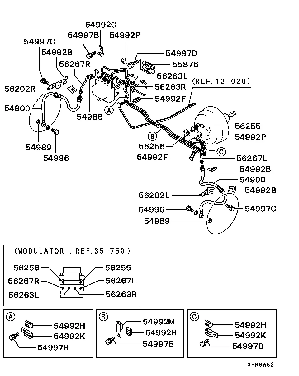 Brake lines diagram