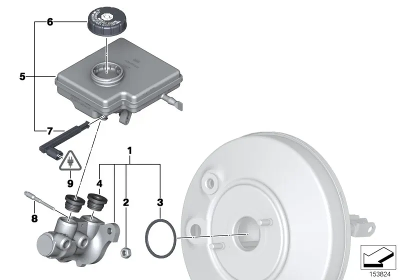 Brake master cylinder diagram