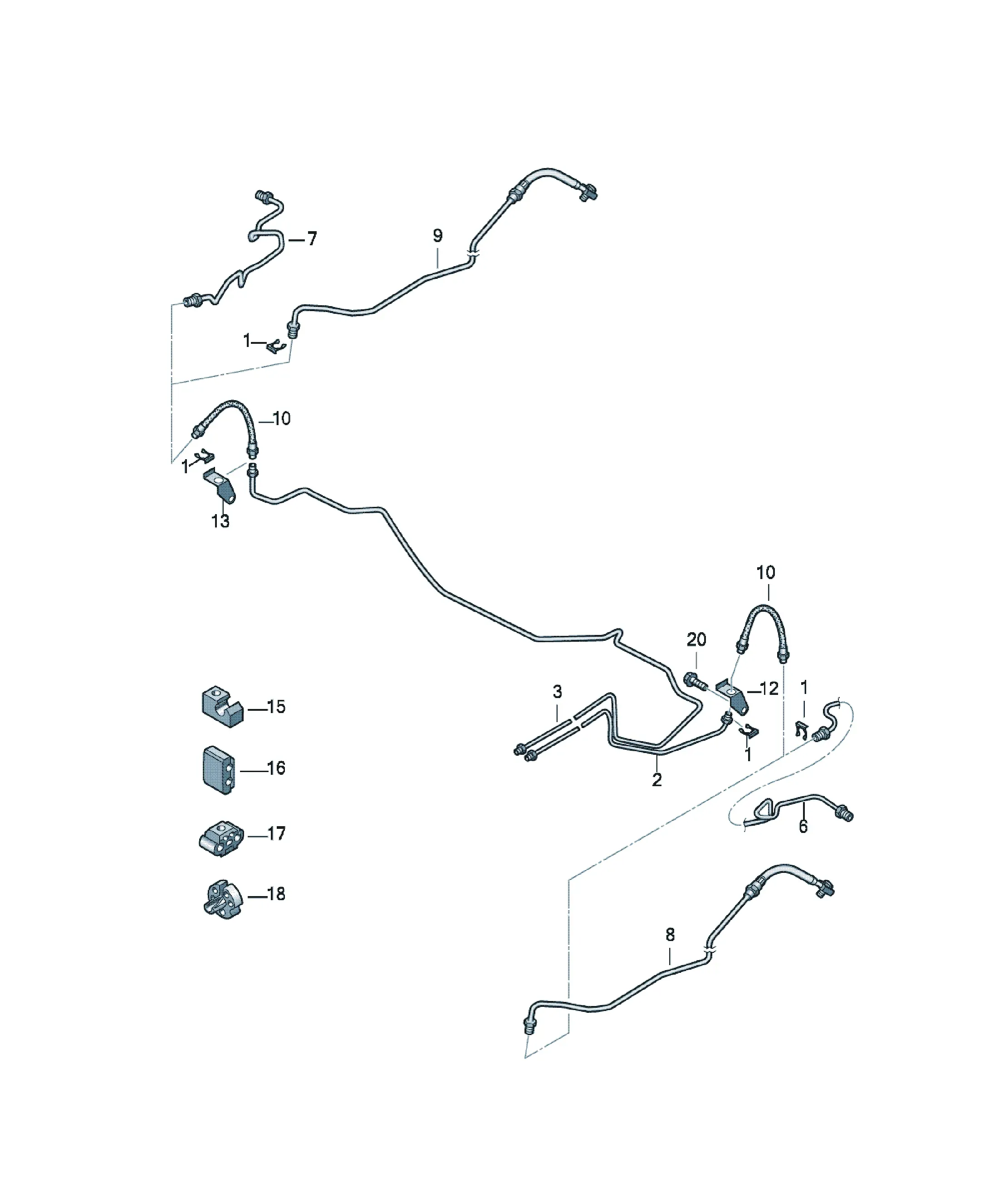Brake line diagram