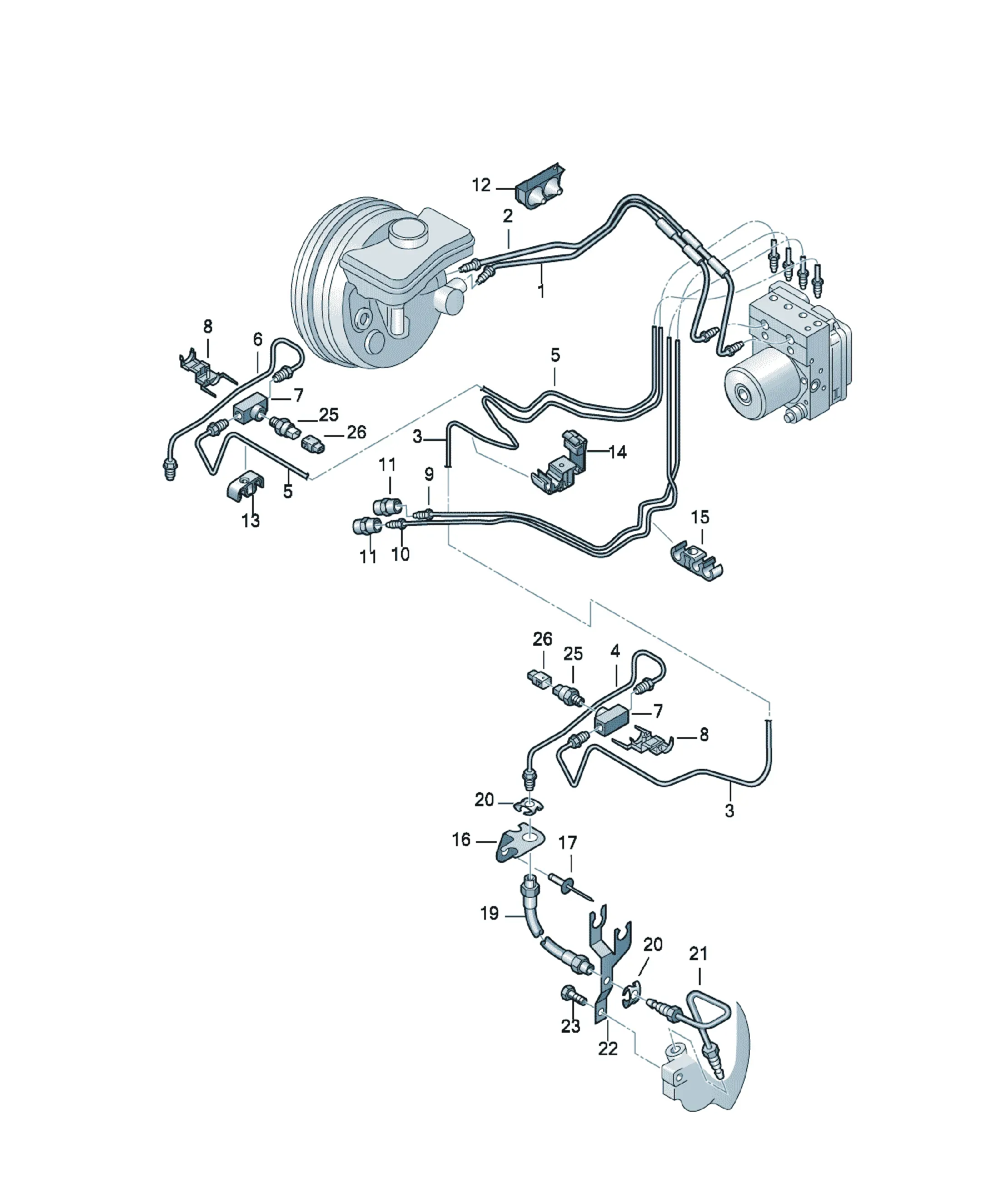 Brake line diagram