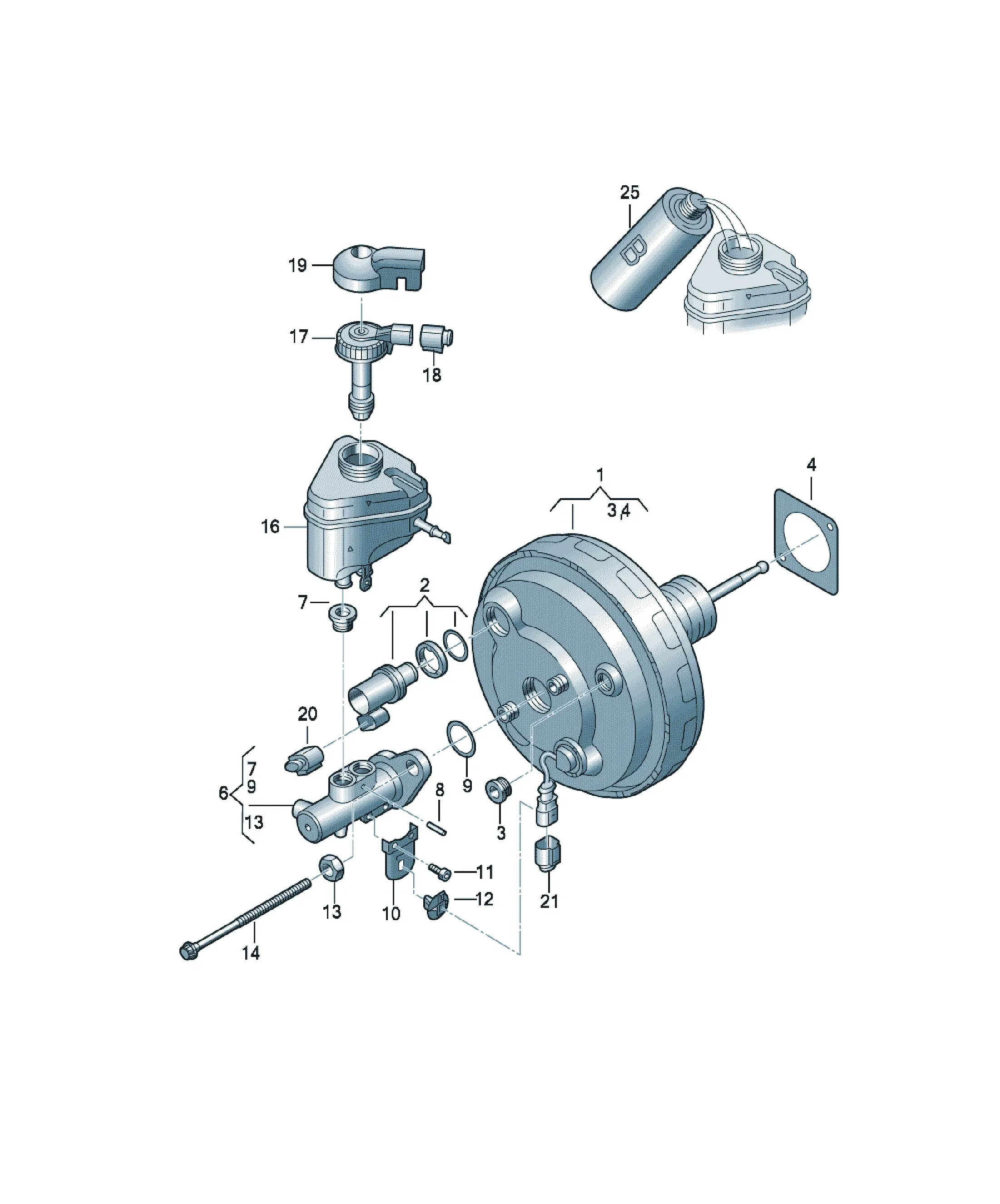Brake booster diagram