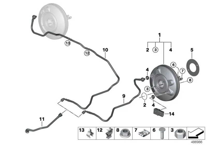 Brake booster diagram
