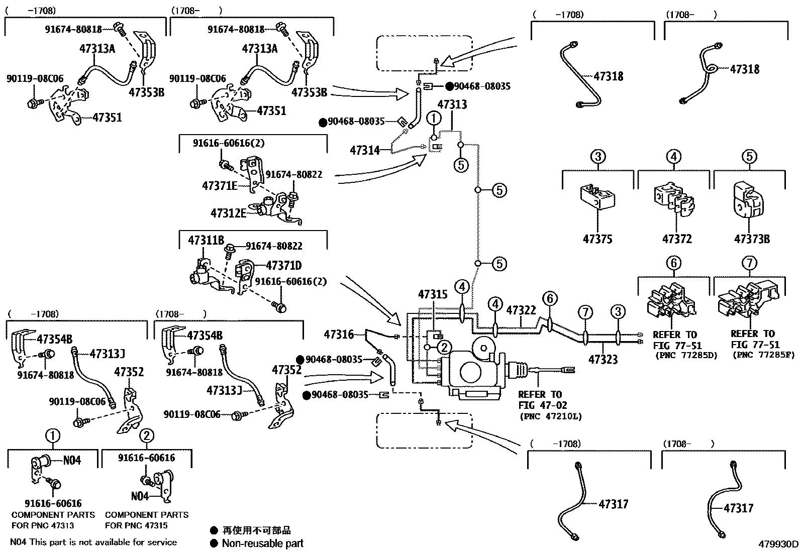 Brake tubes diagram
