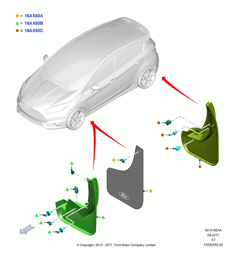 Mudflaps diagram