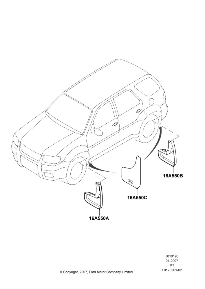Mudflaps diagram