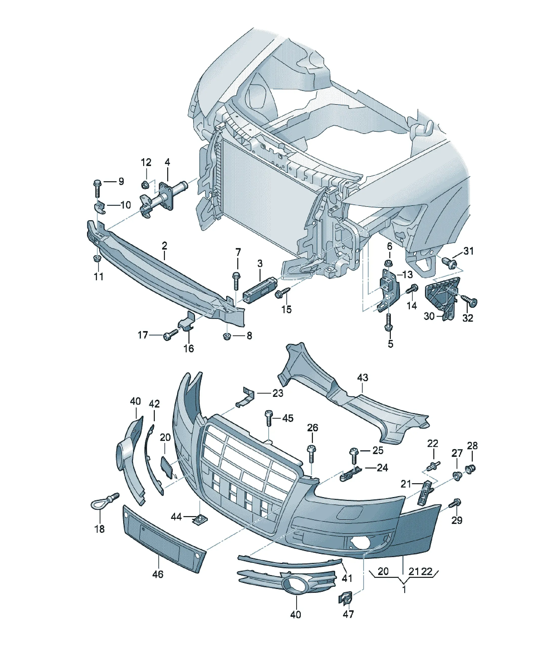 Front bumper diagram