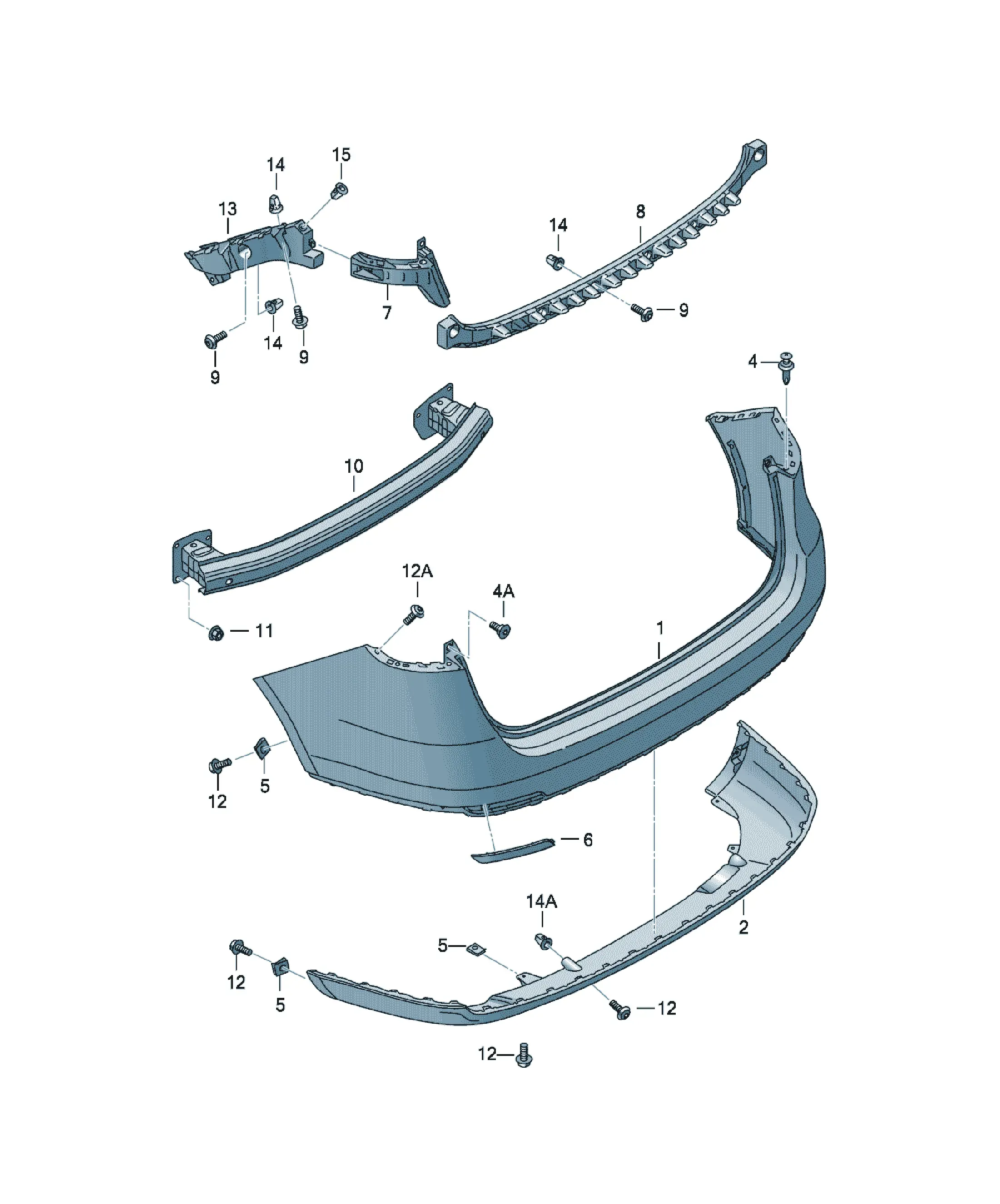 Rear bumper diagram