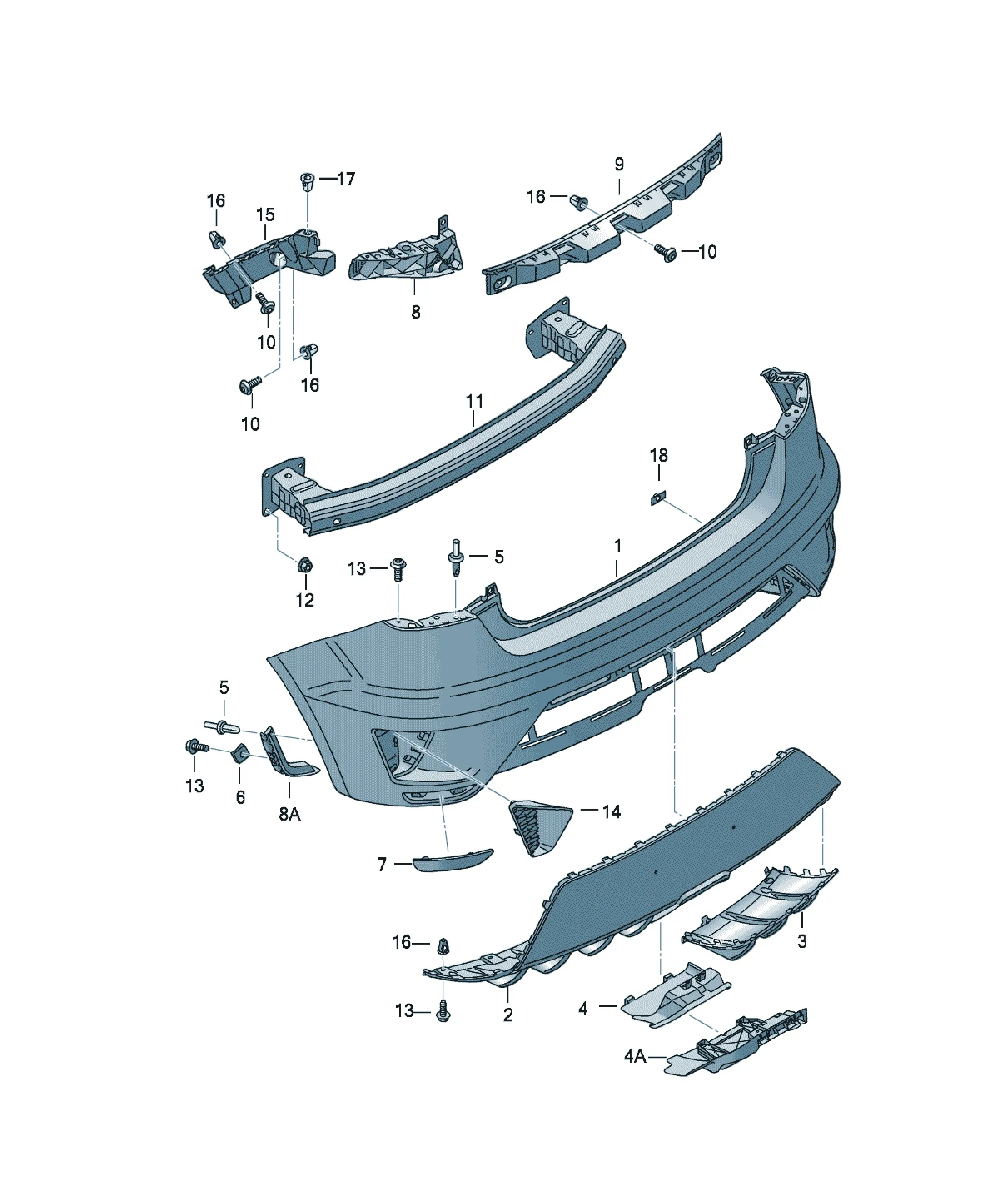 Rear bumper diagram