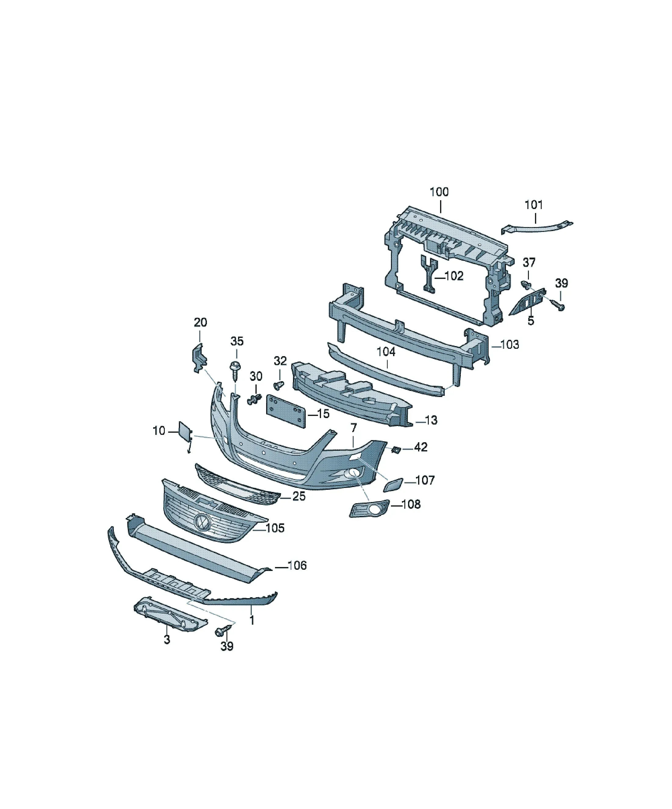 Front bumper diagram