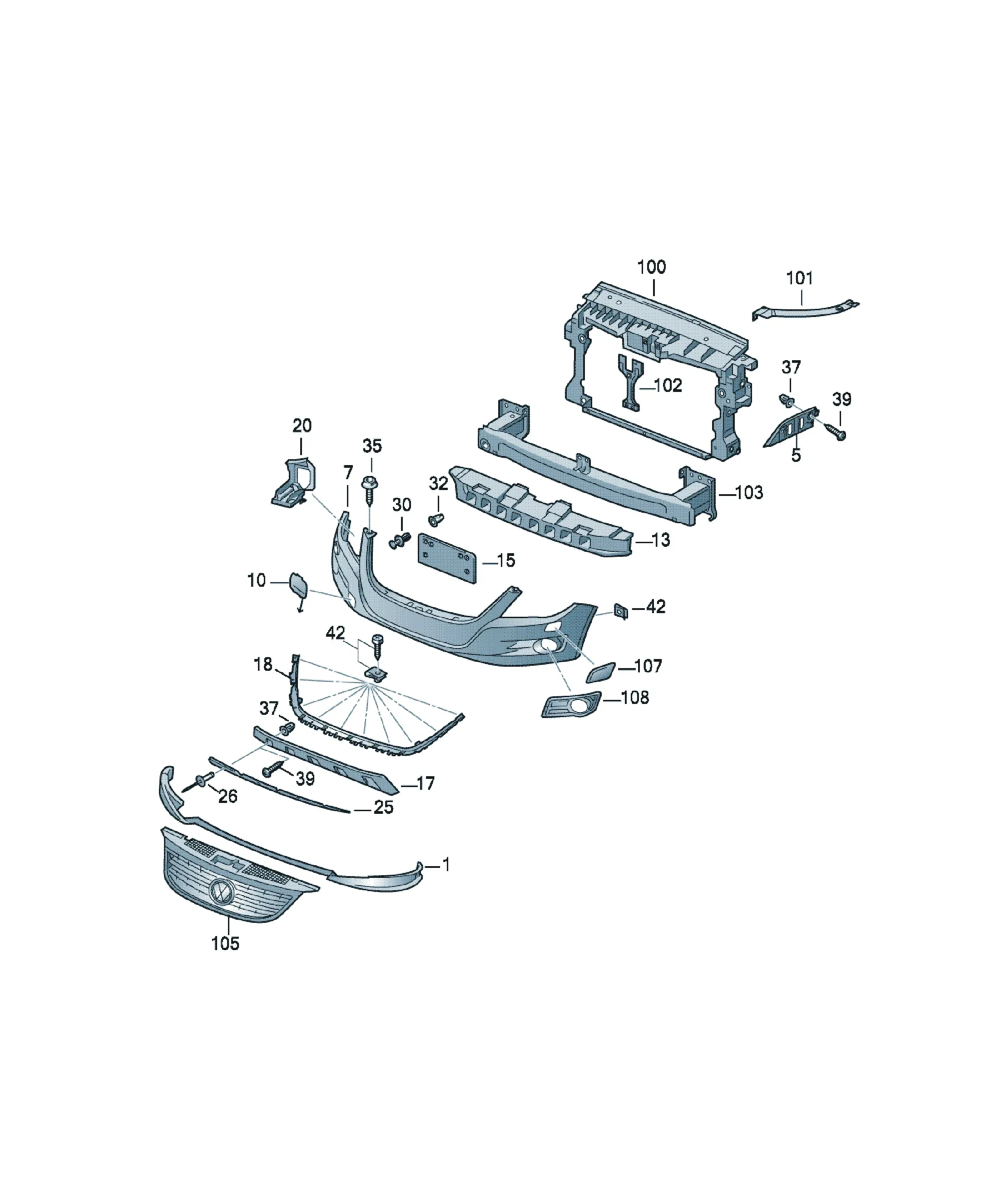 Front bumper diagram