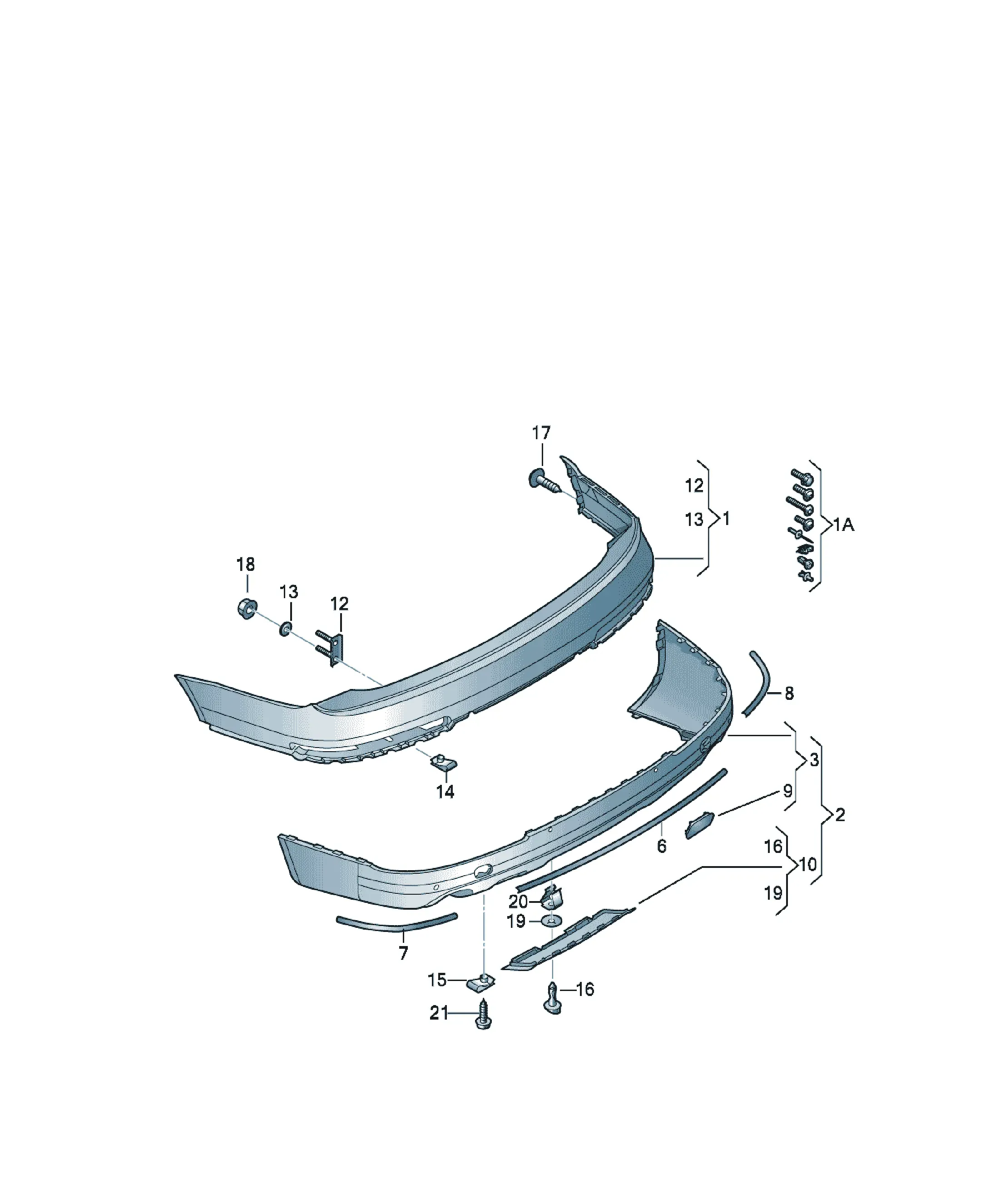 Rear bumper diagram