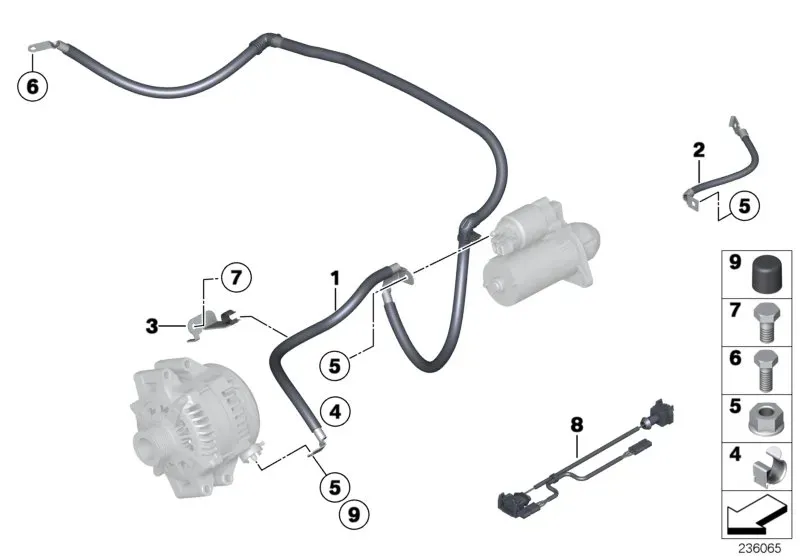 Starter cable diagram