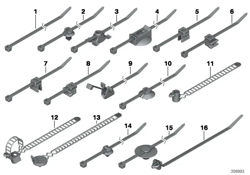 Cable tie diagram