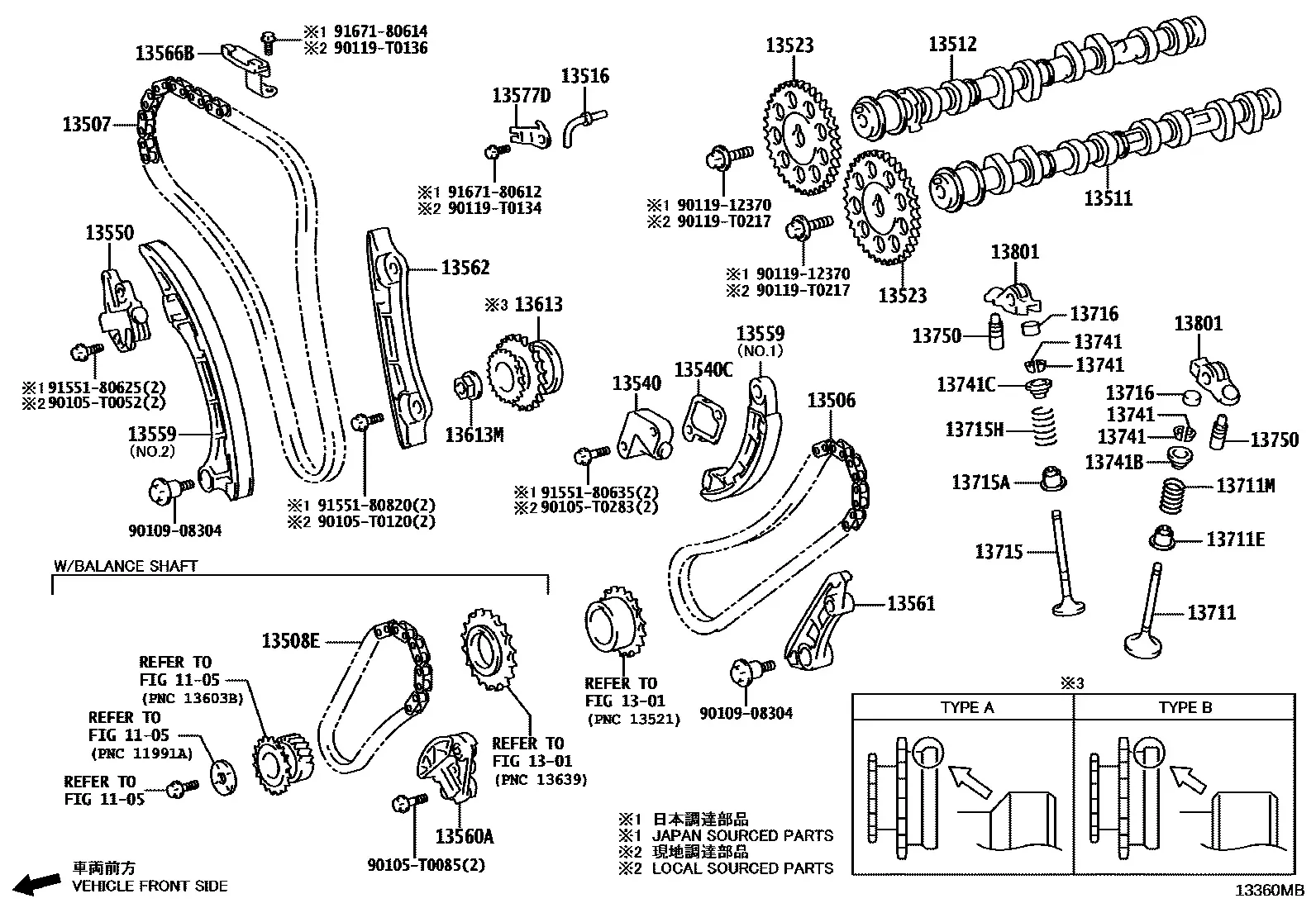 Valve train diagram
