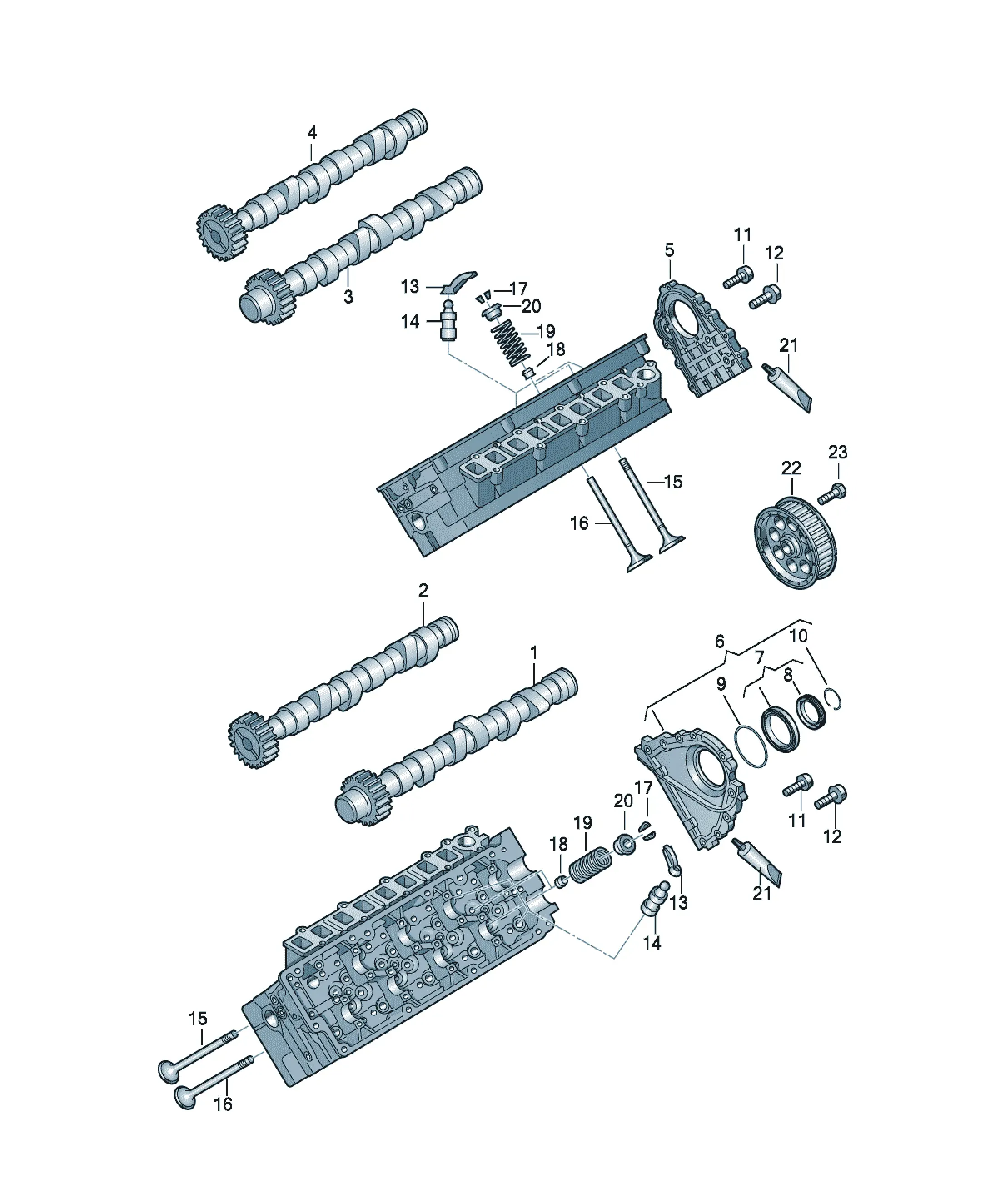 Valve train diagram