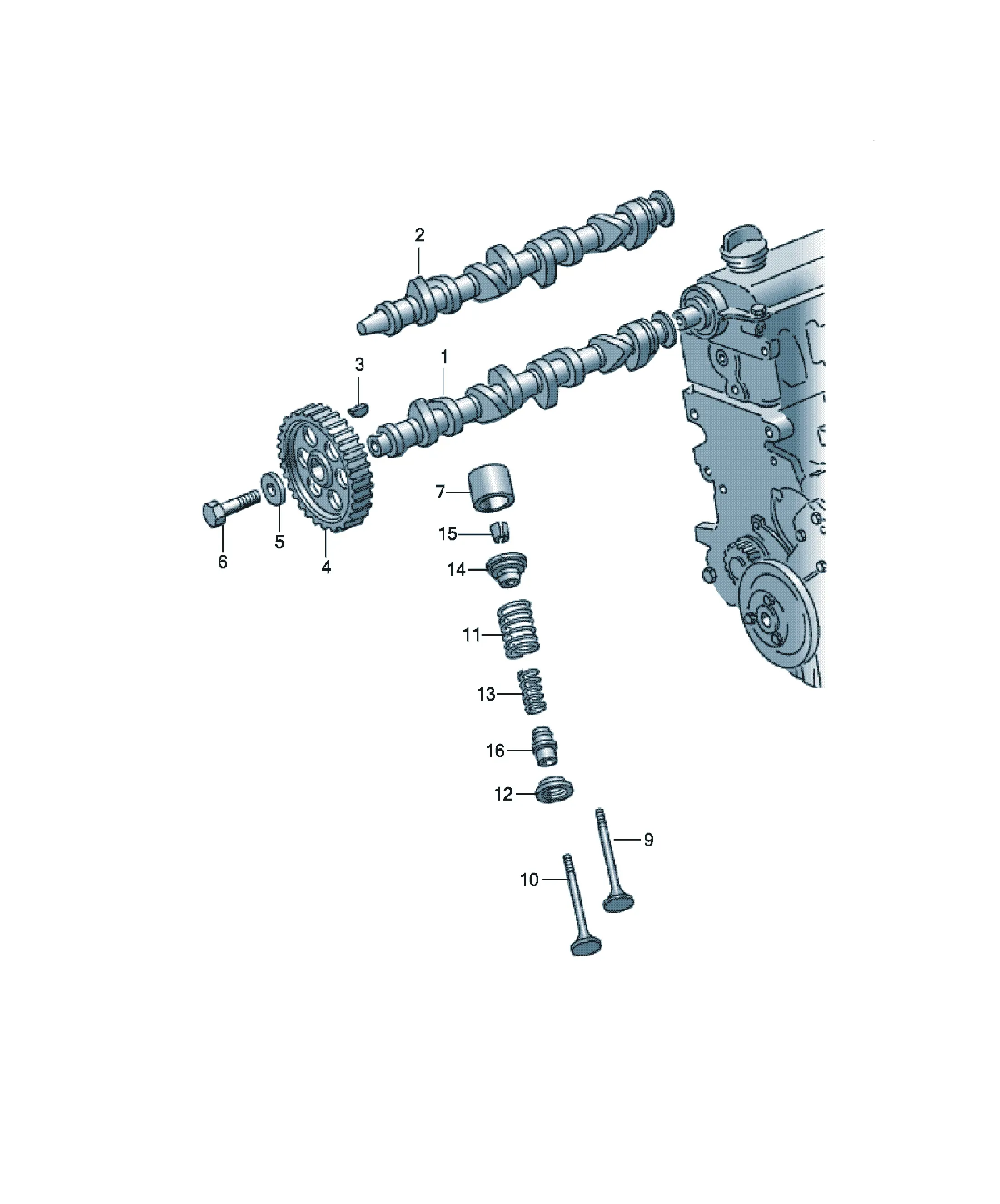 Valve train diagram