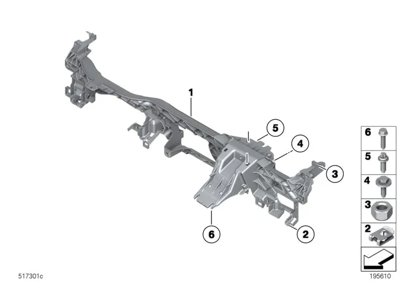 Instrument panel carrier diagram