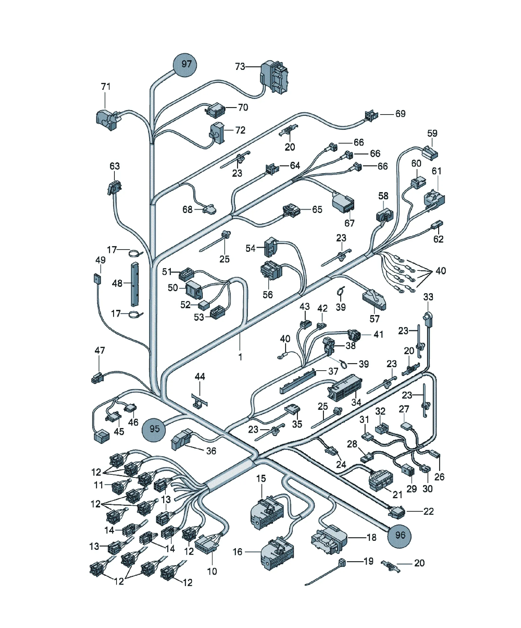 Central wiring harness diagram
