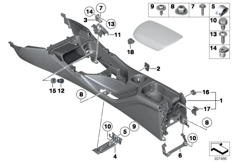 Center console diagram