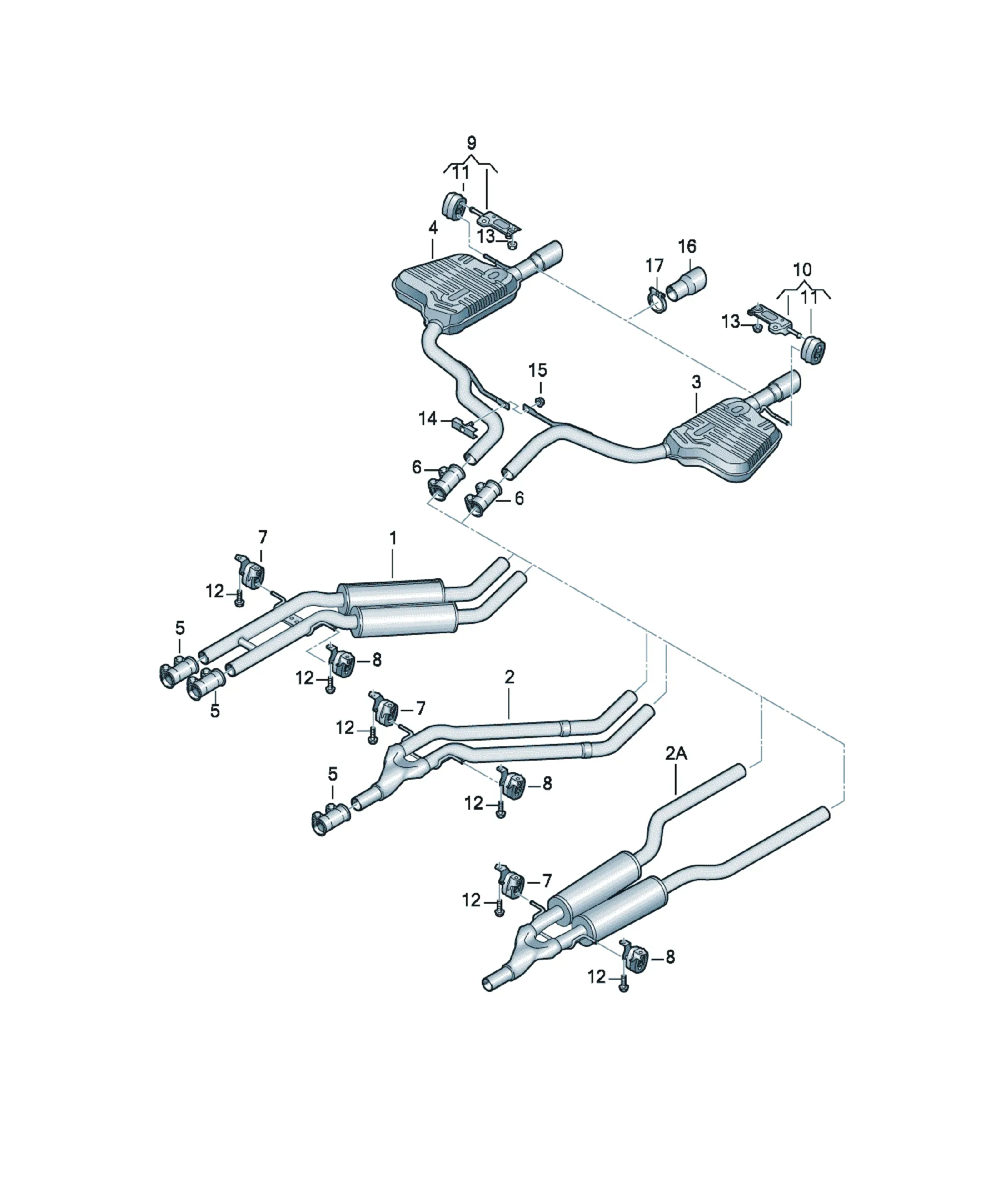 Exhaust system diagram