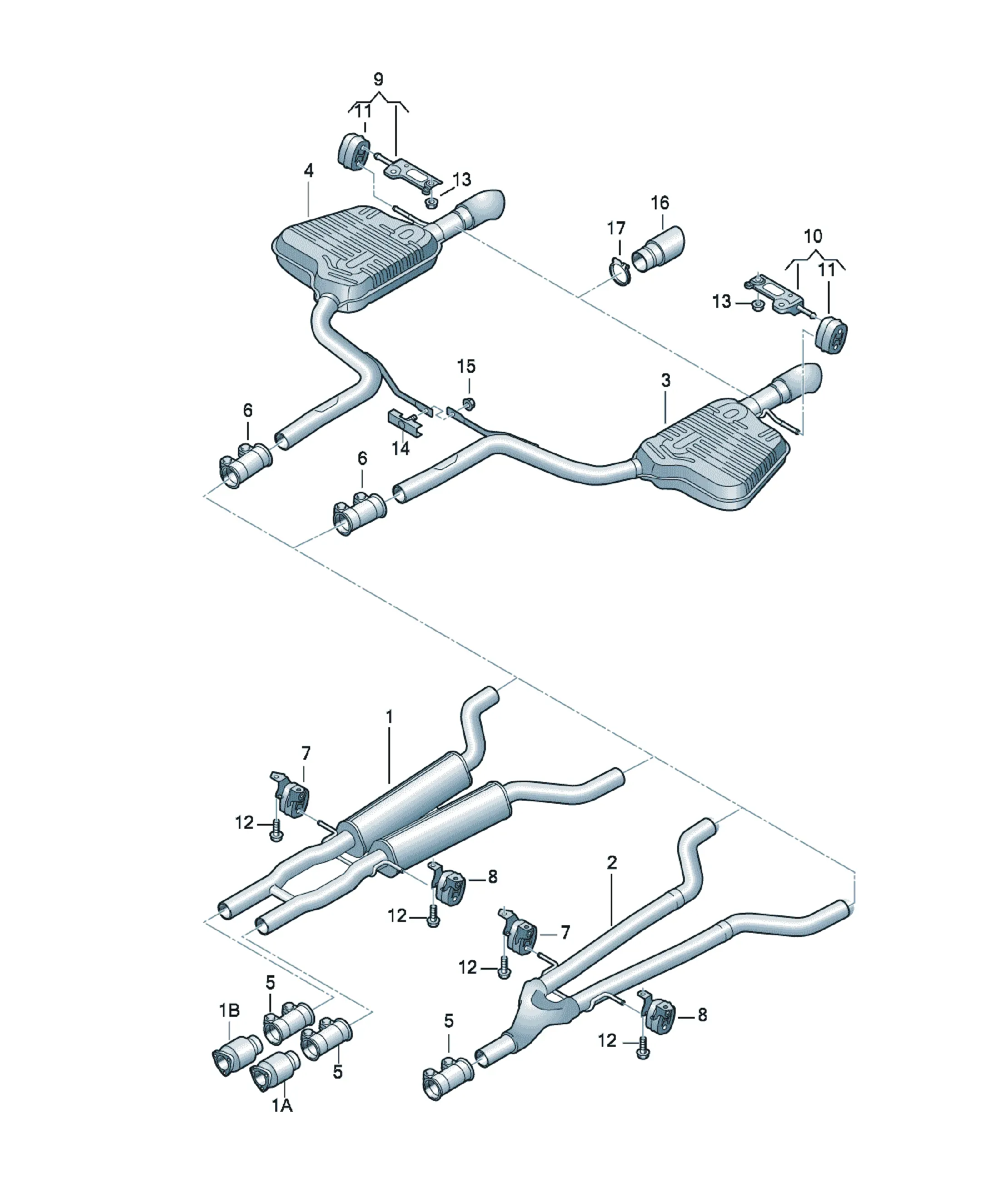 Exhaust system diagram