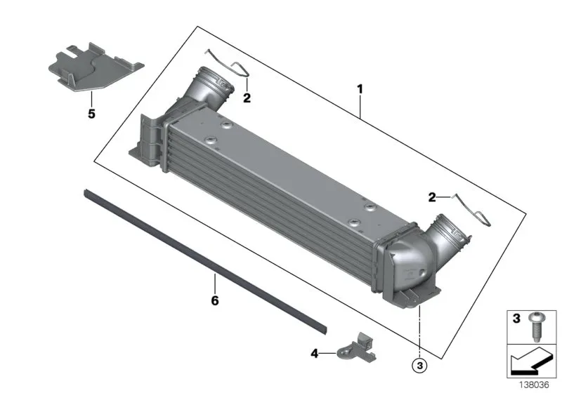 Charge air cooling system diagram