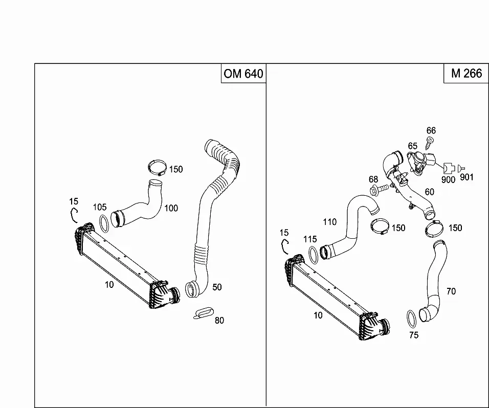 Charge air cooling system diagram