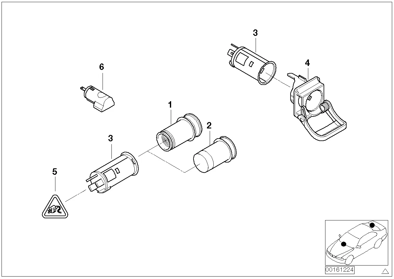 Cigarette lighter and power sockets diagram