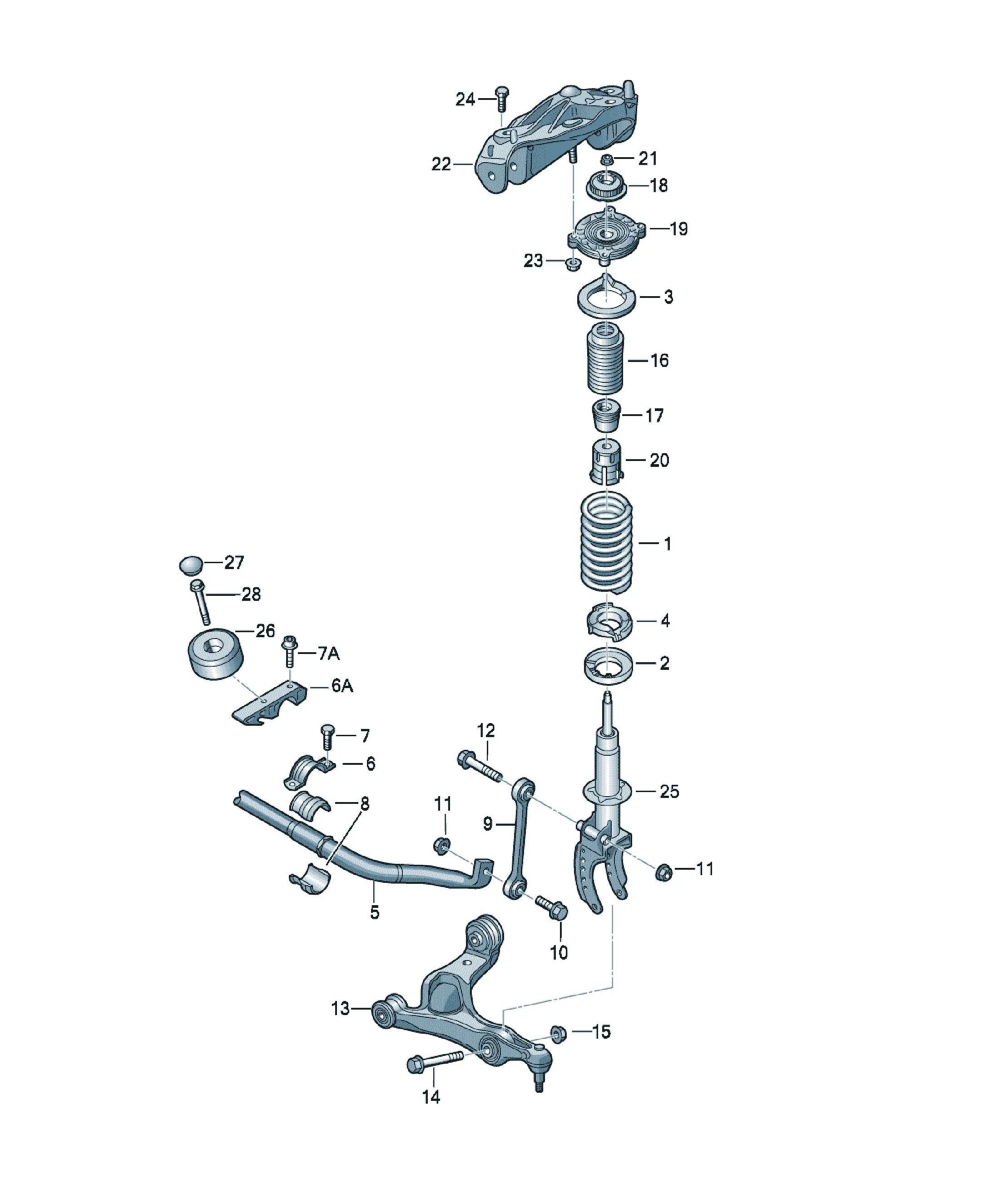 Front suspension diagram