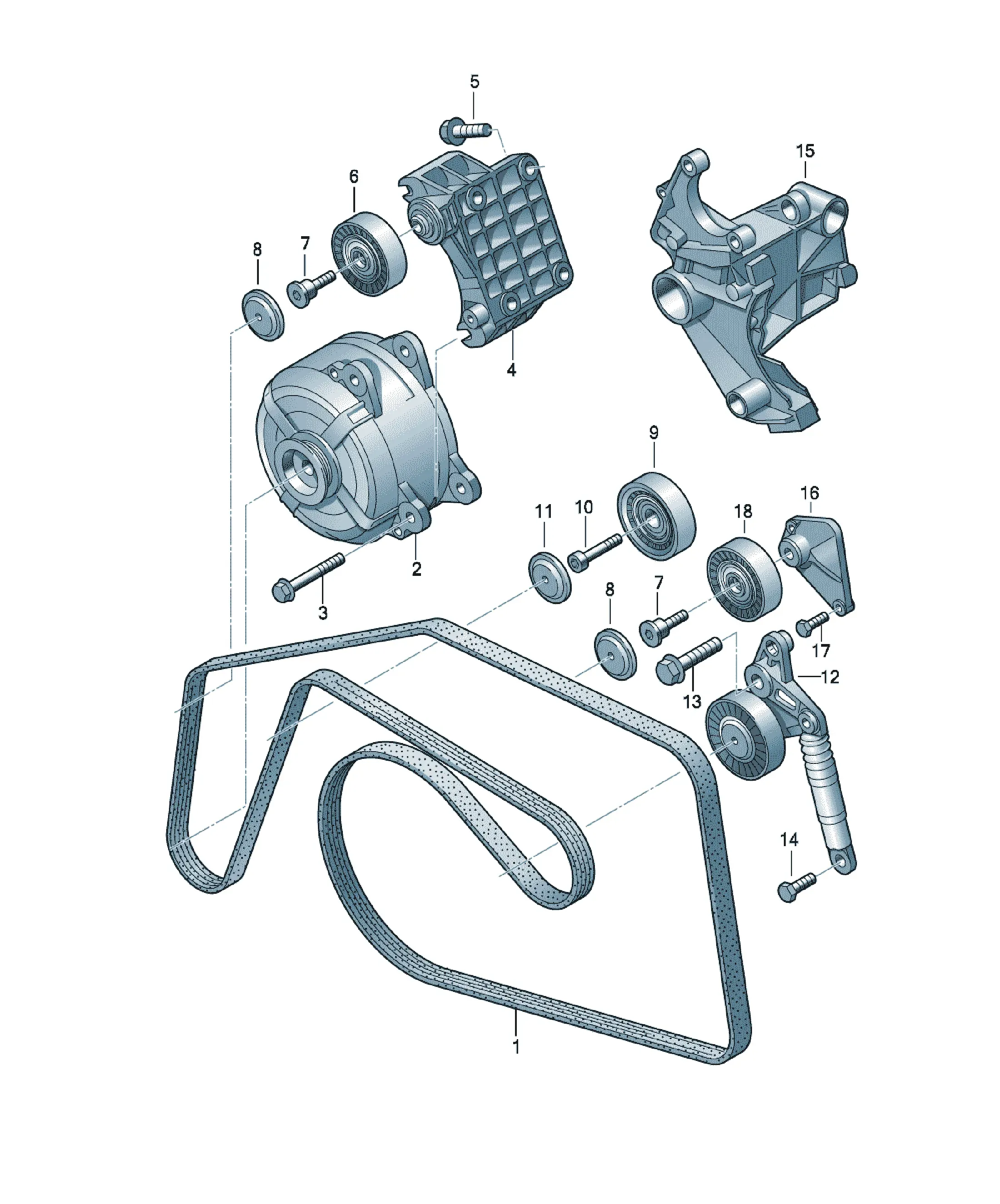 Alternator drive diagram
