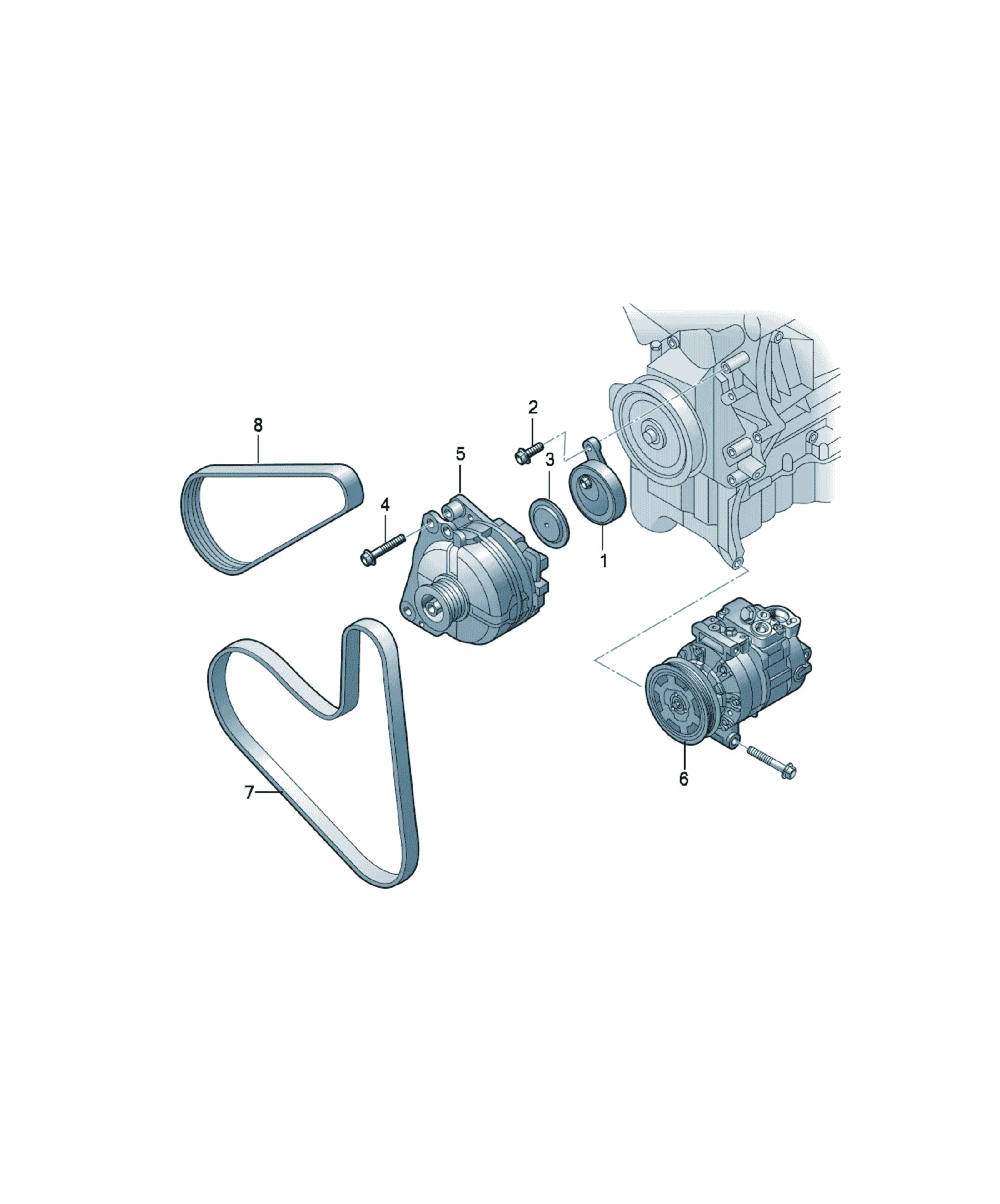 Alternator drive diagram