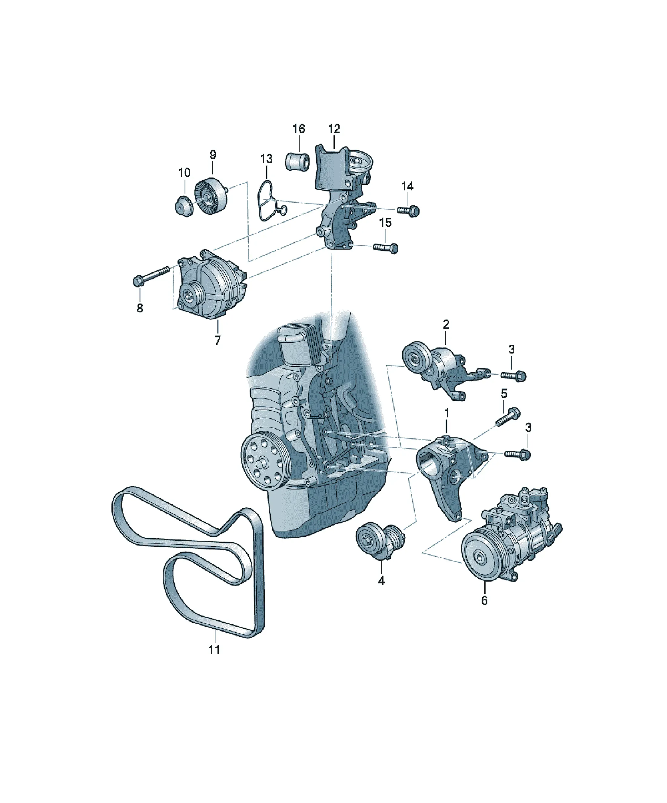 Accessory drive diagram