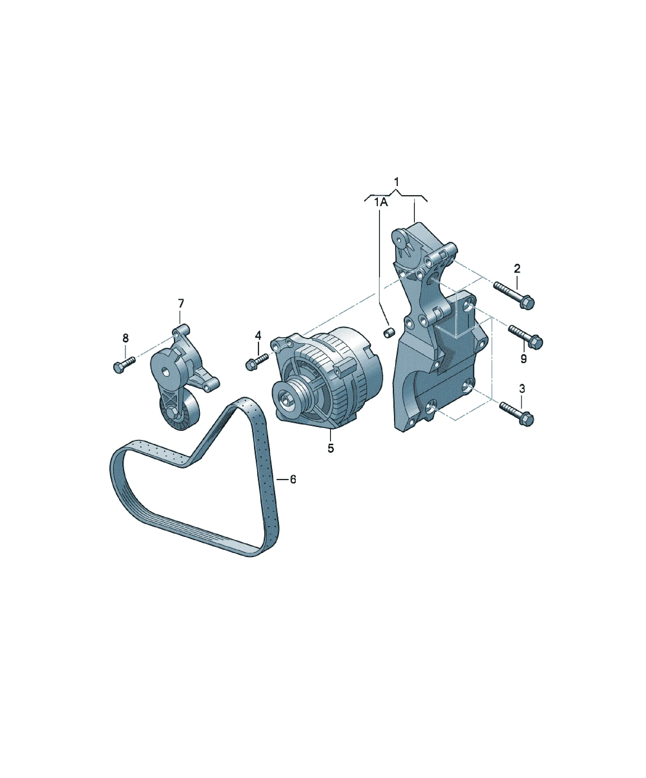 Alternator mounting diagram