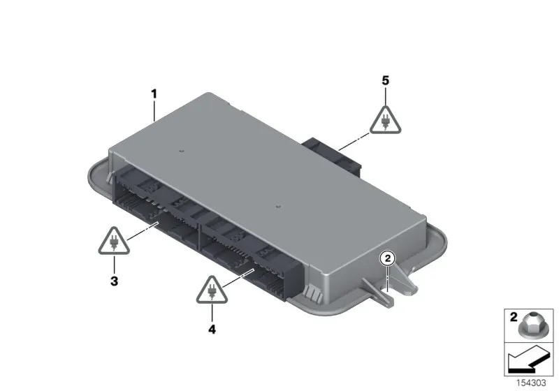 Footwell control unit diagram