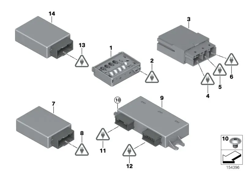 Electronic control units diagram