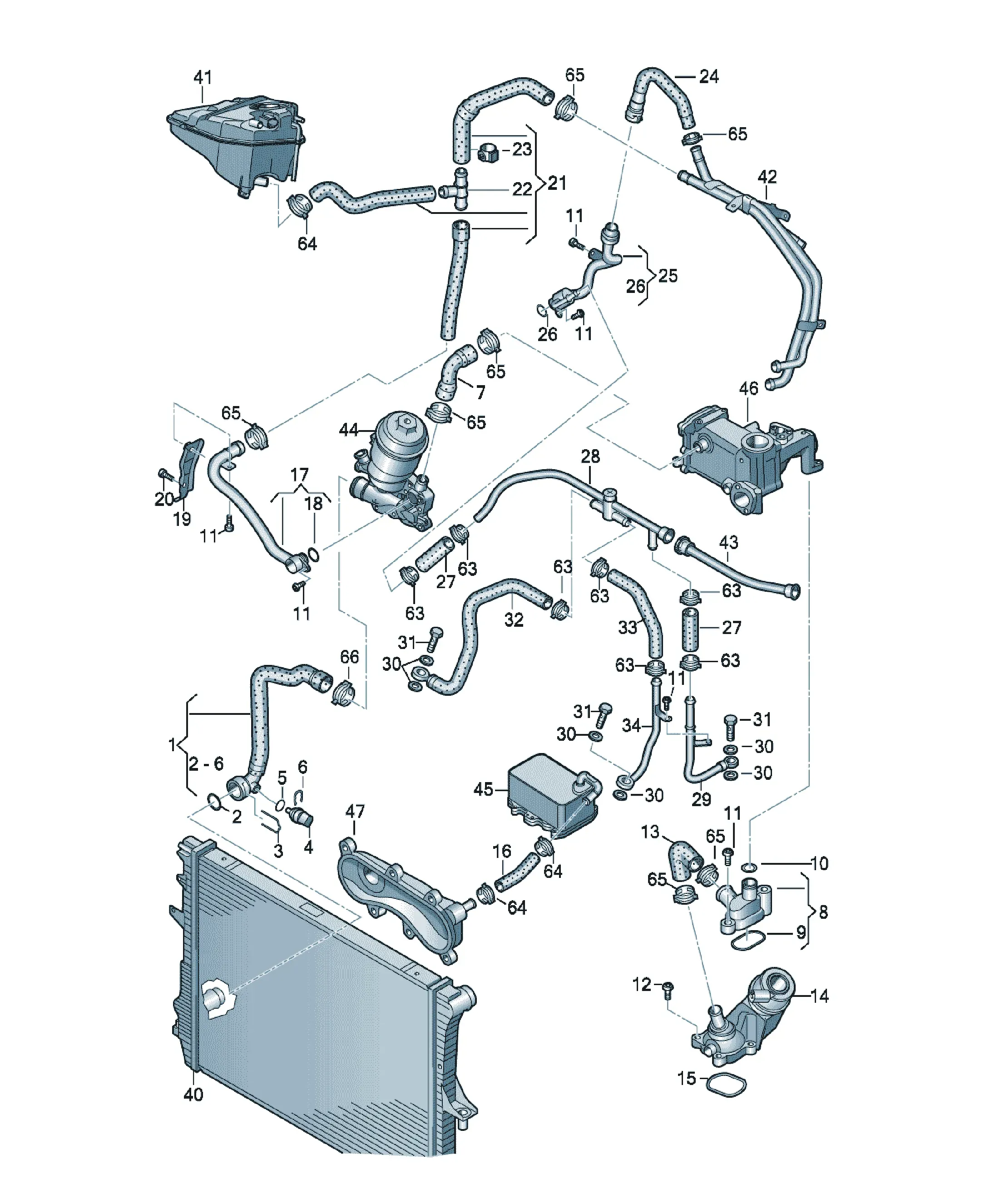 Cooling system diagram