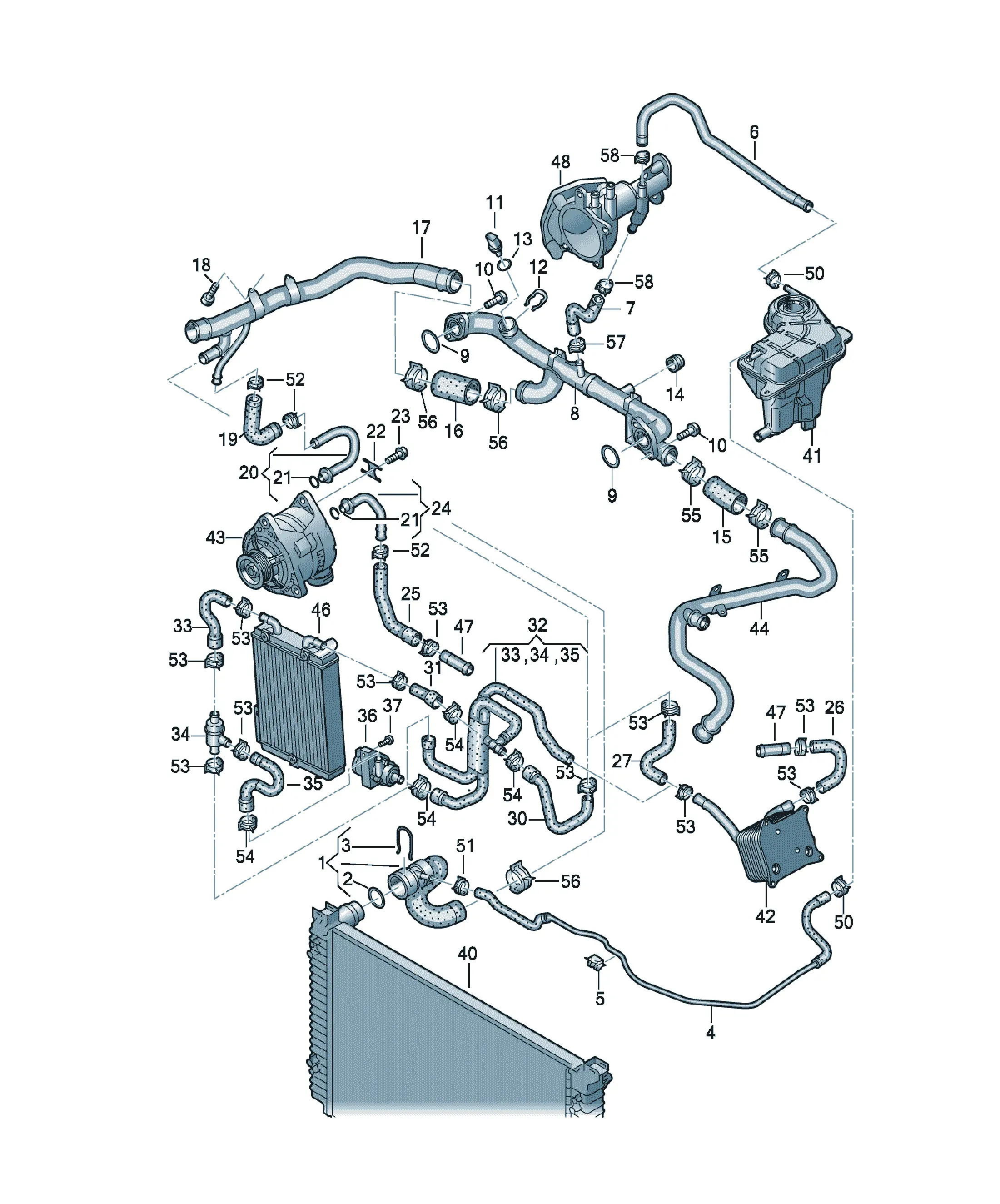 Cooling system diagram