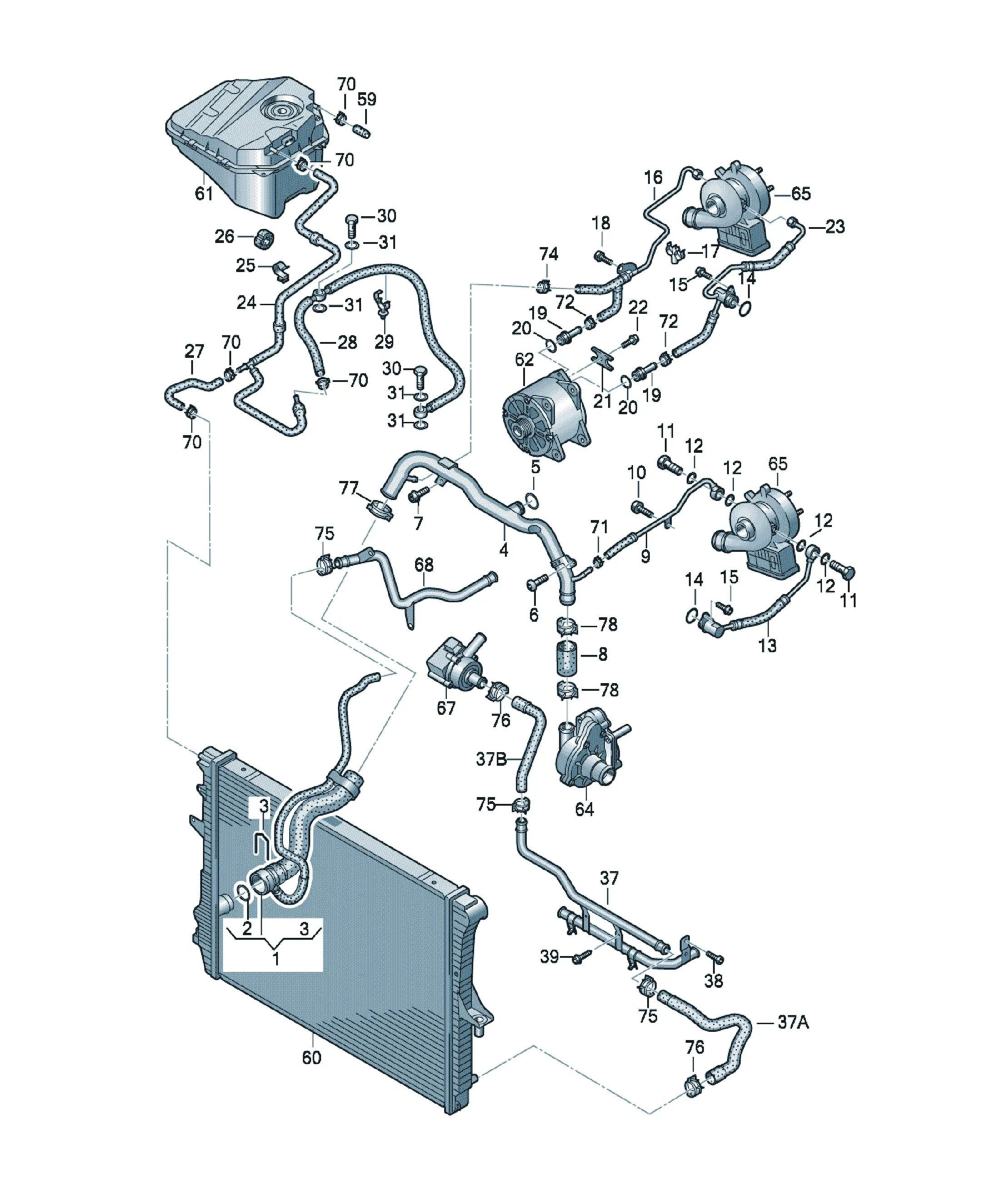 Cooling system diagram