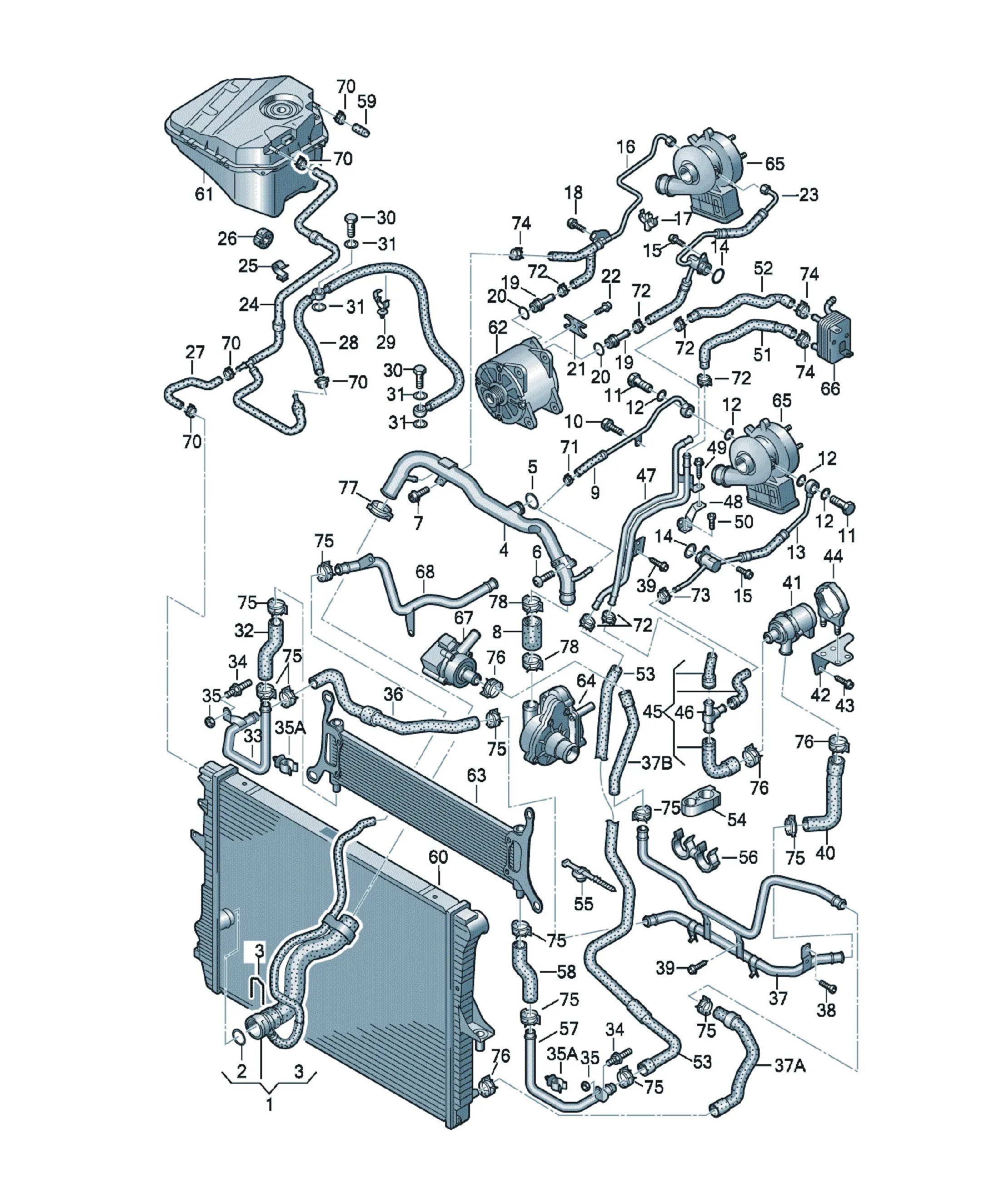 Cooling system diagram