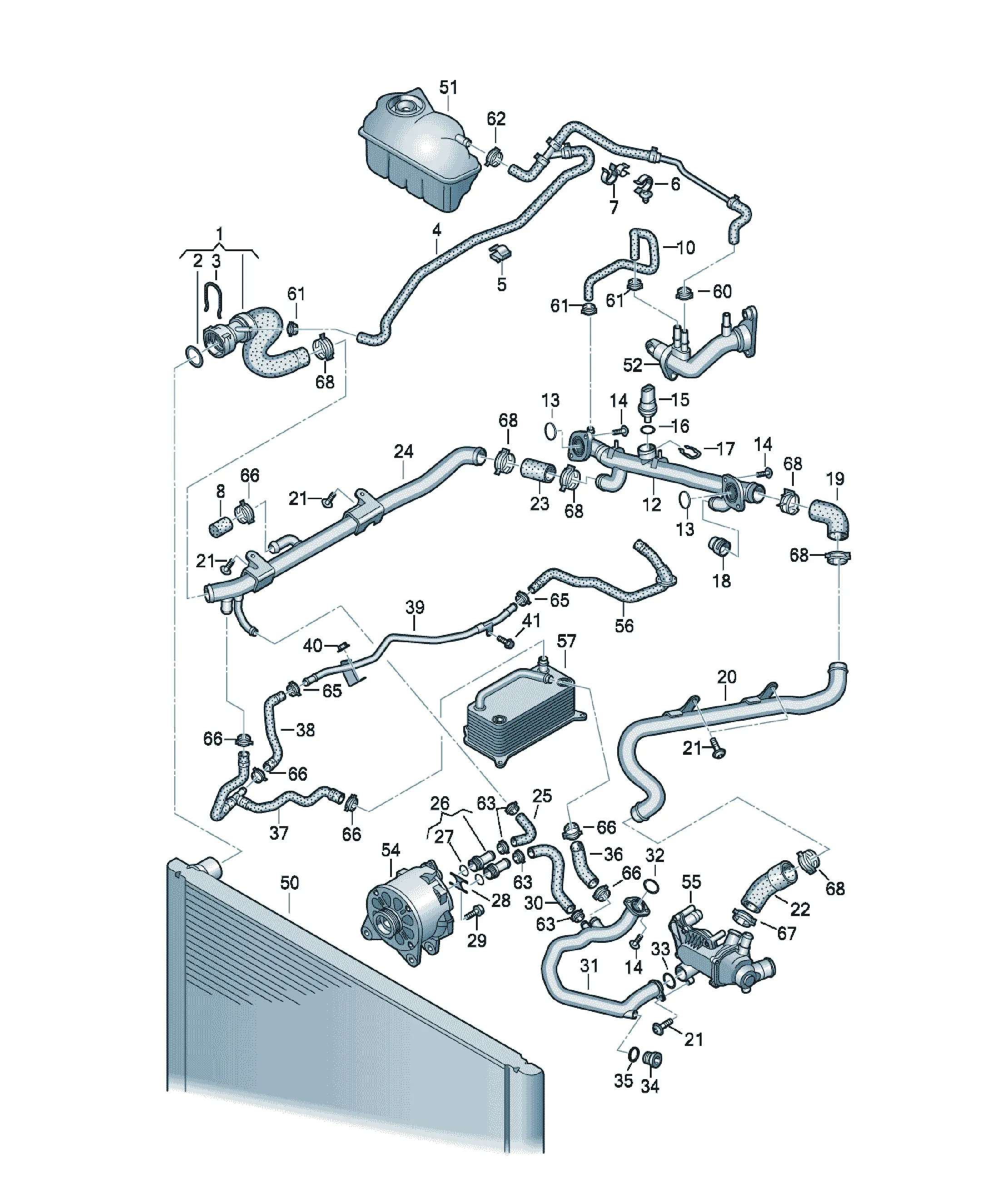 Cooling system diagram