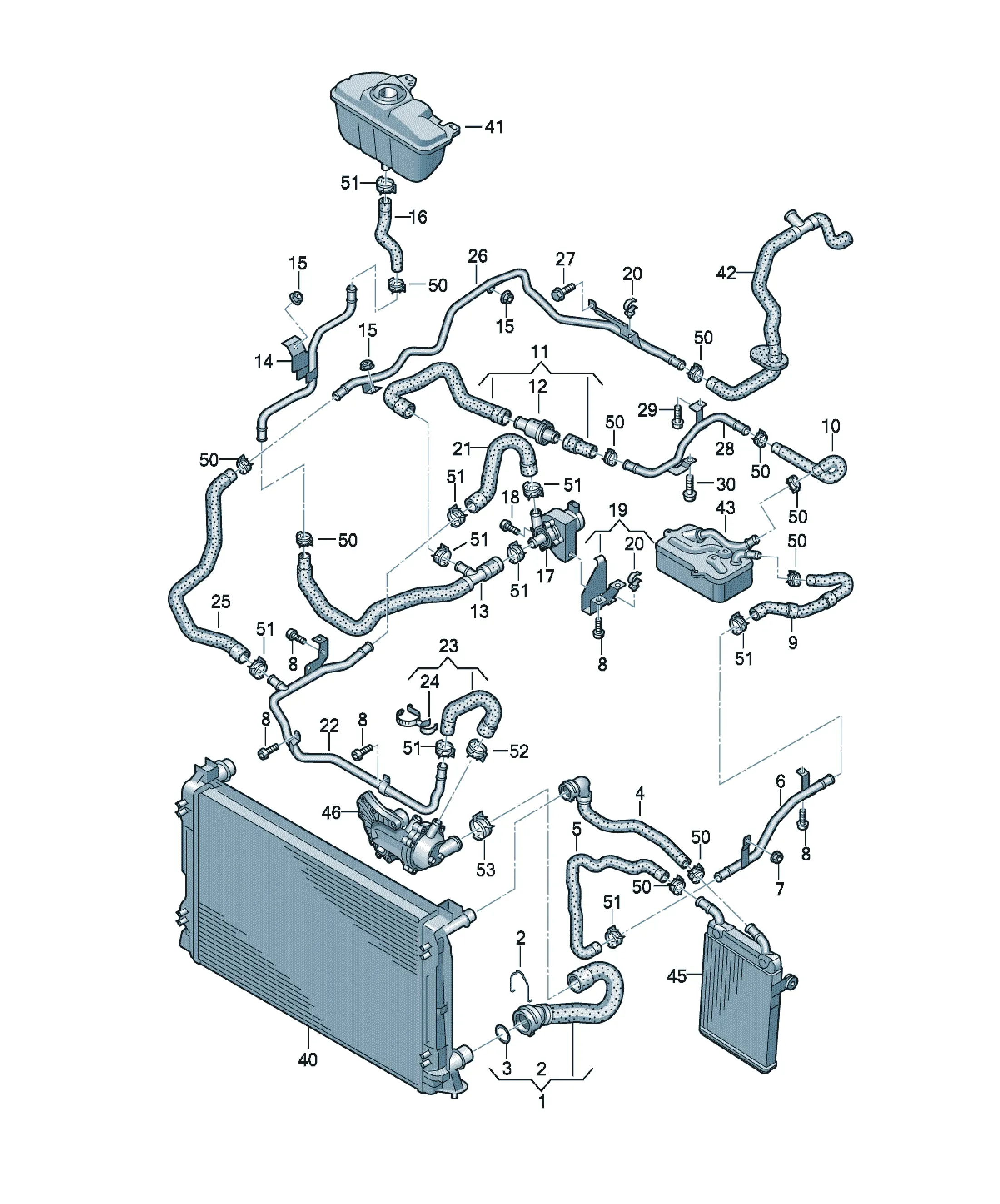 Cooling system diagram