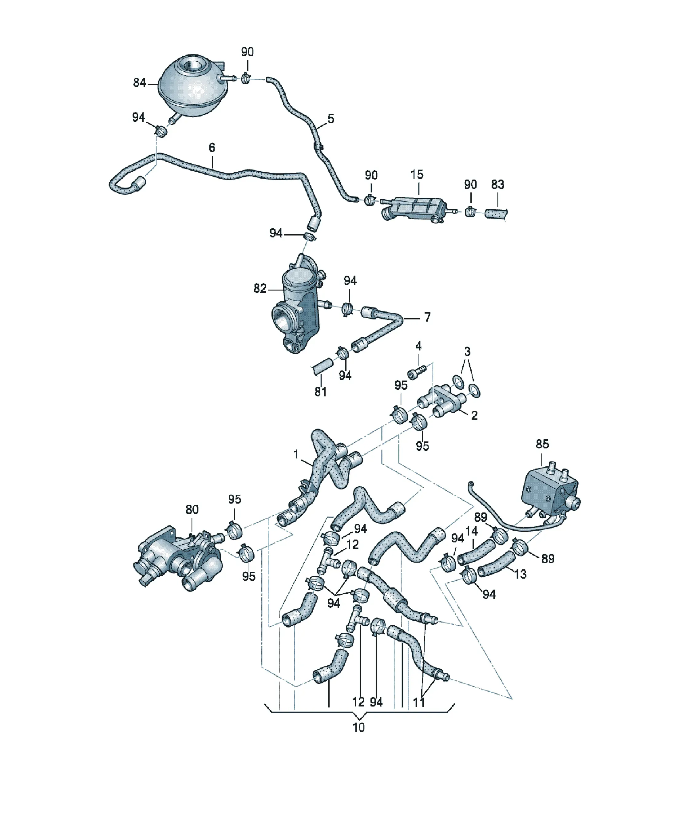 Heater pipes diagram