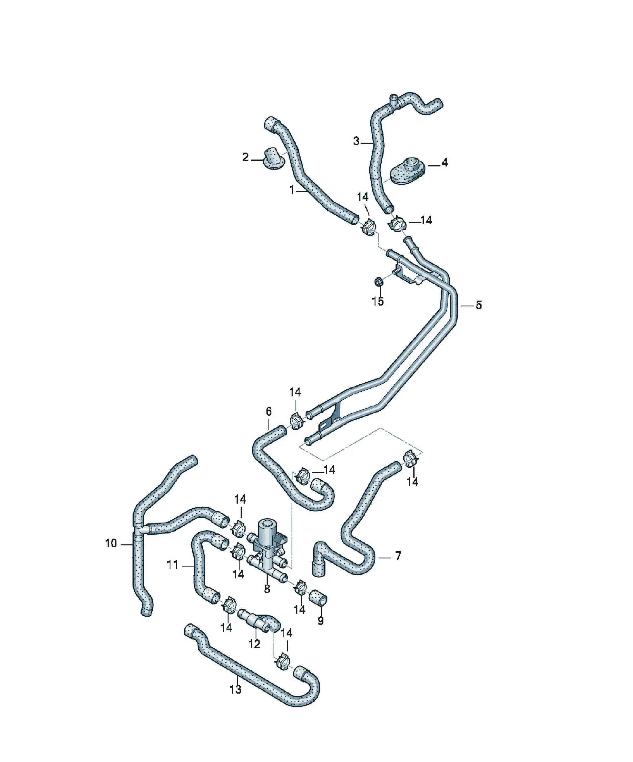 Coolant hoses diagram
