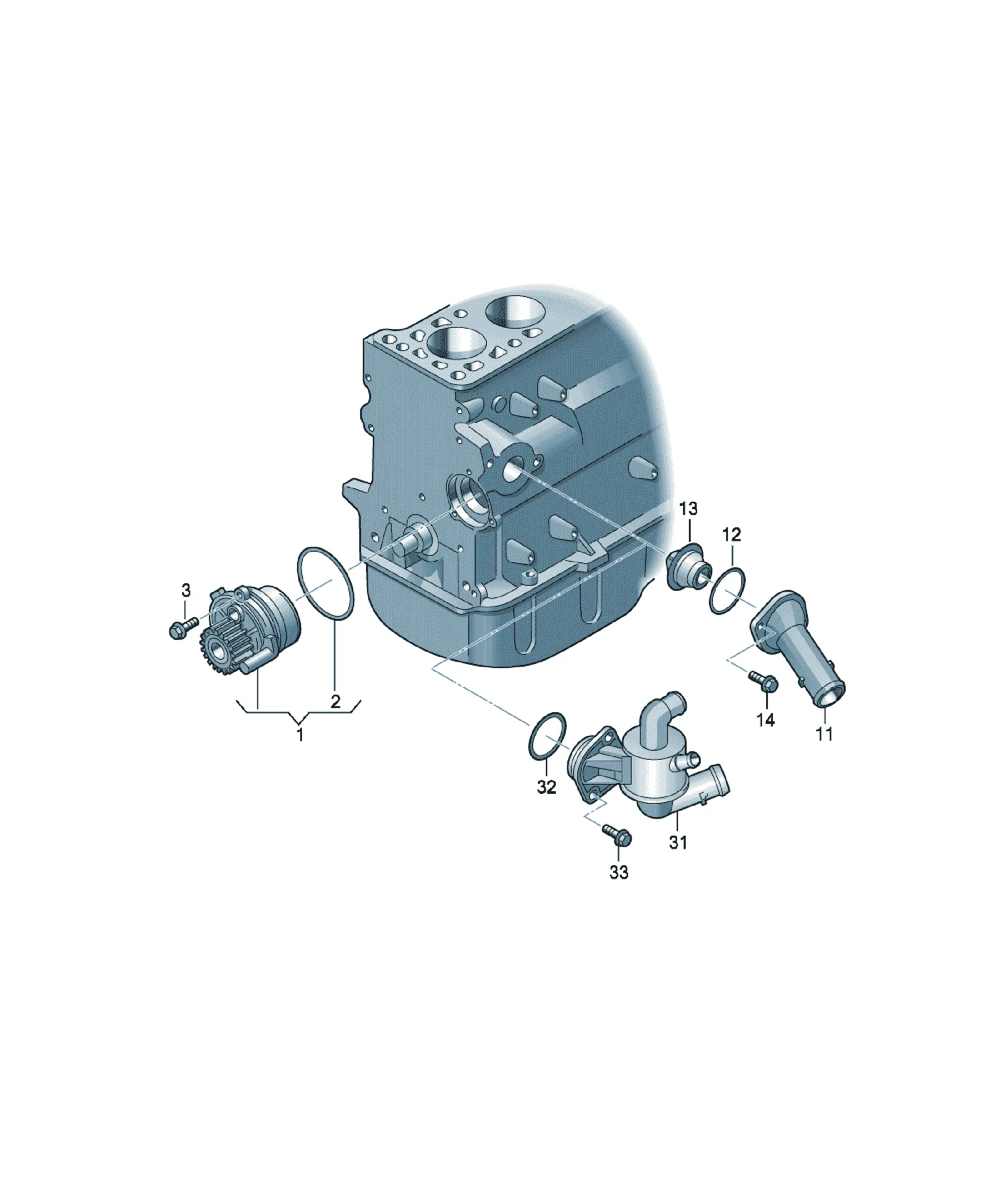 Water pump diagram