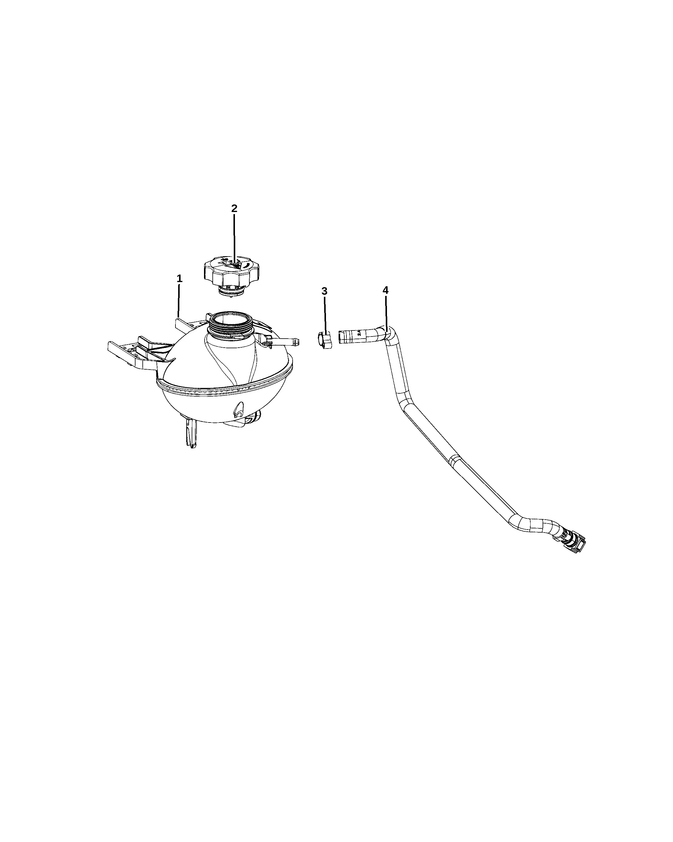 Coolant expansion tank diagram