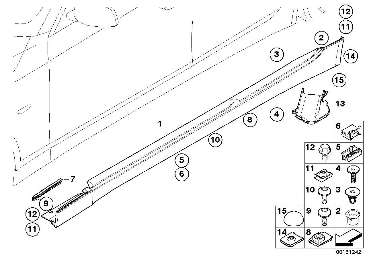 Door sill trim diagram