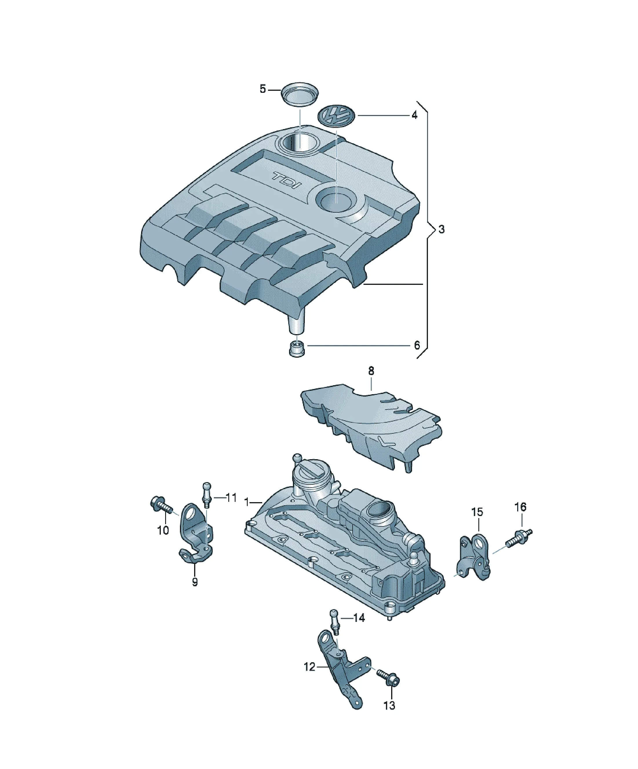 Intake manifold cover diagram